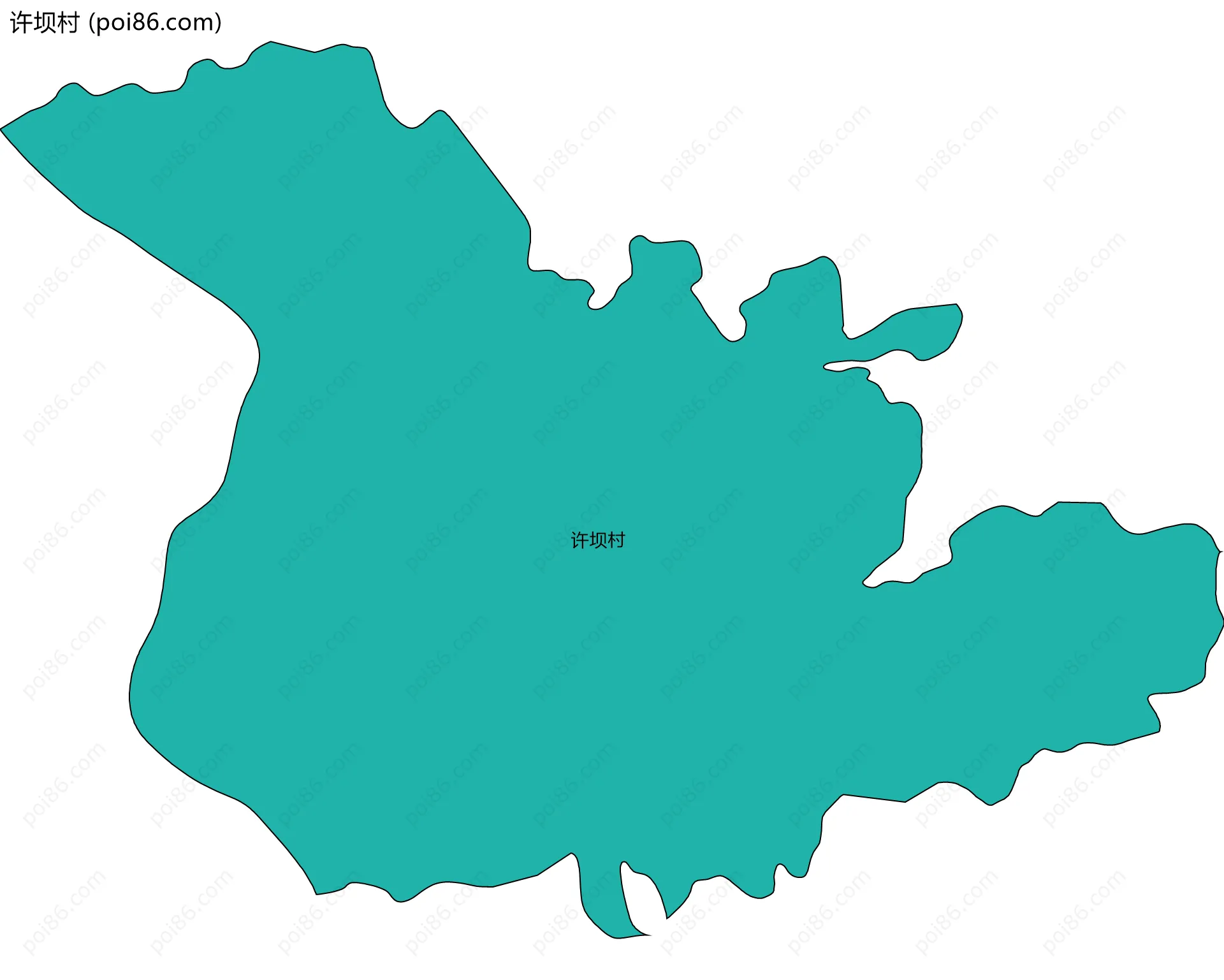 许坝村边界地图