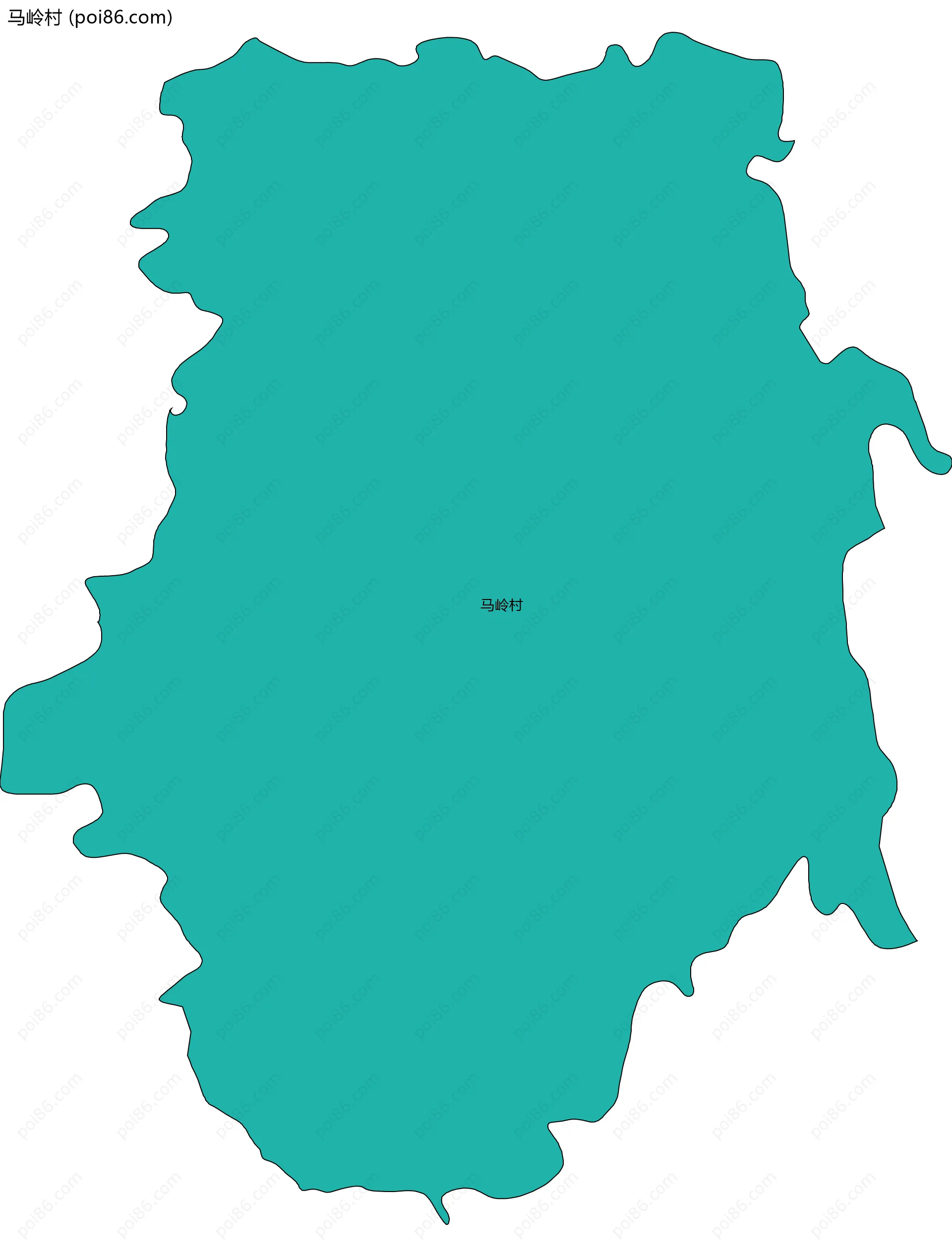 马岭村边界地图