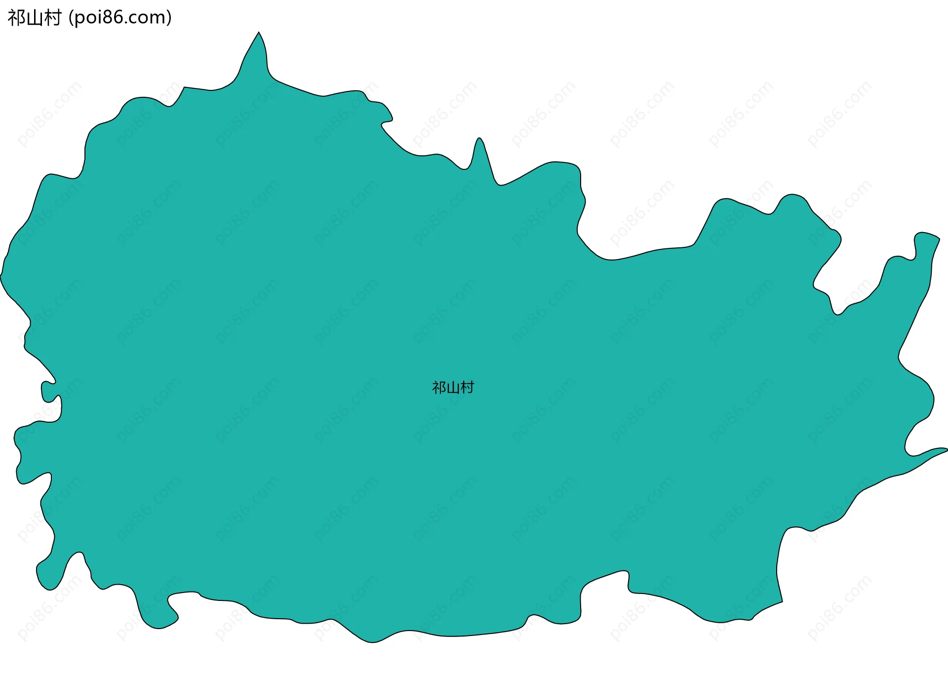 祁山村边界地图