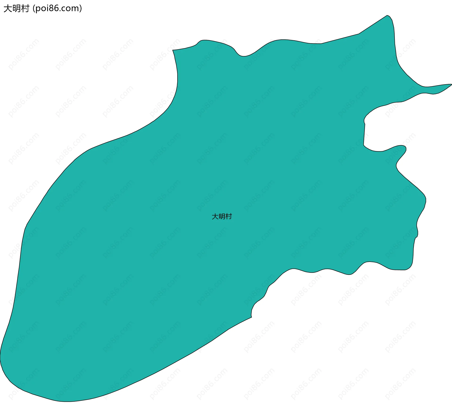 大明村边界地图