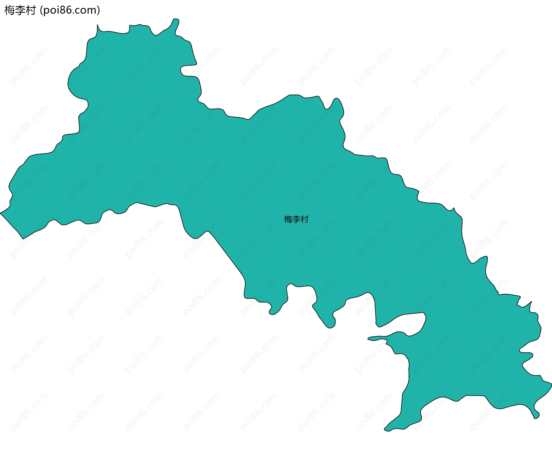 梅李村边界地图