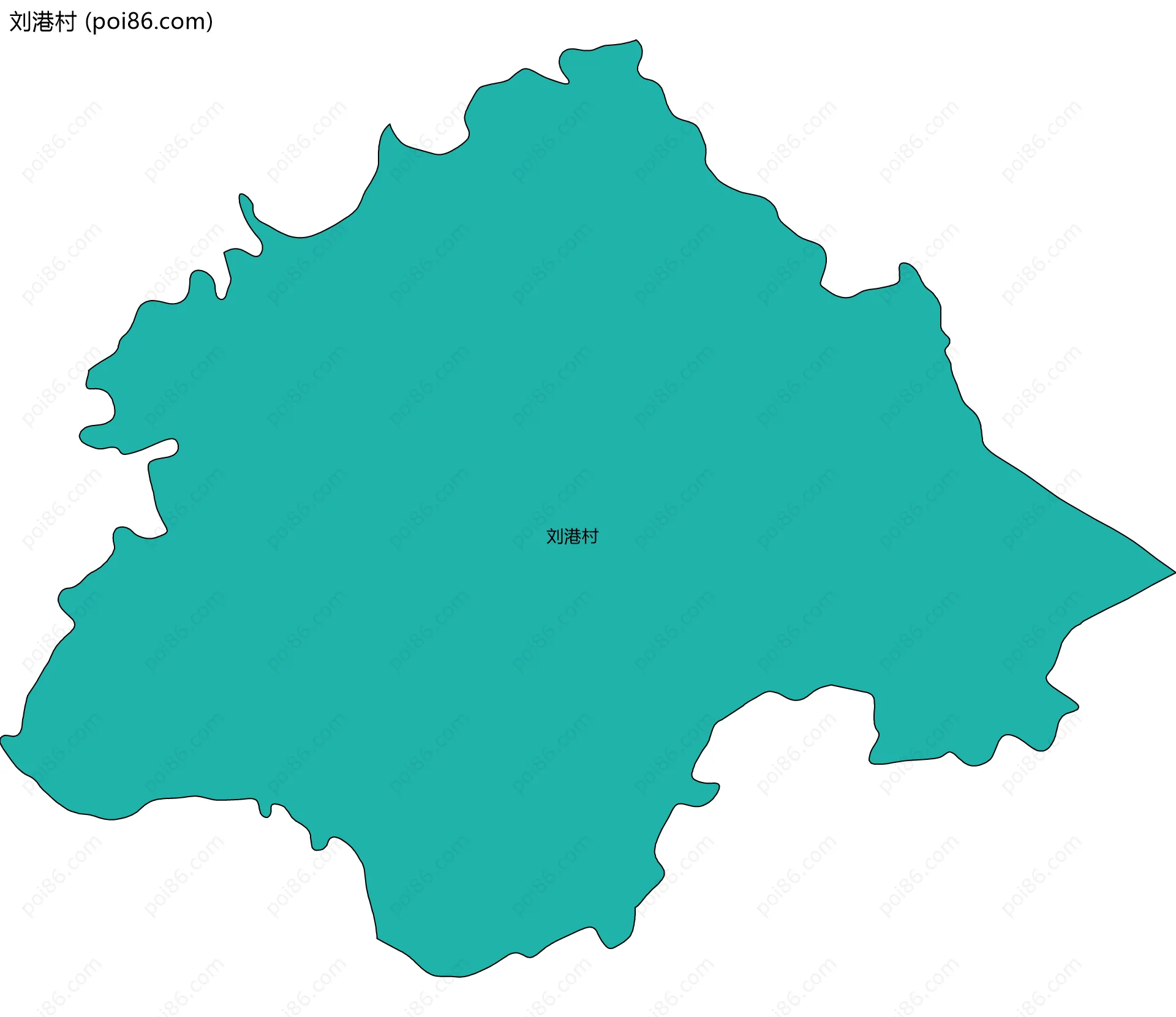 刘港村边界地图