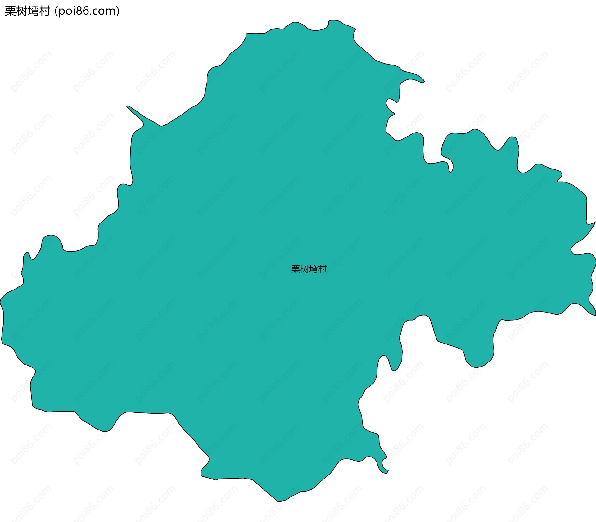 栗树塆村边界地图