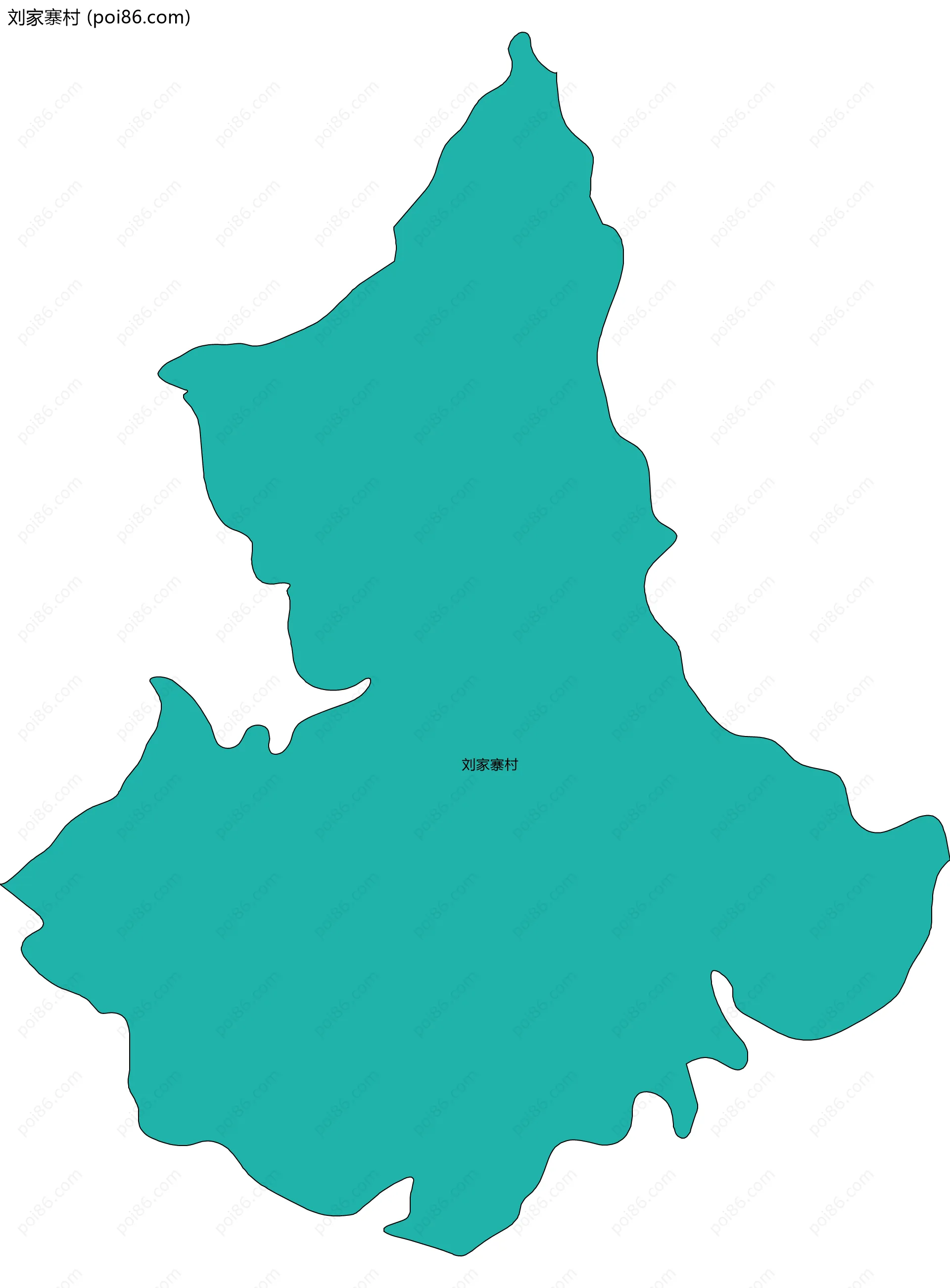 刘家寨村边界地图