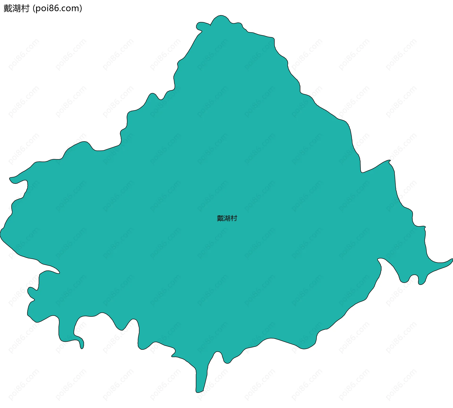 戴湖村边界地图