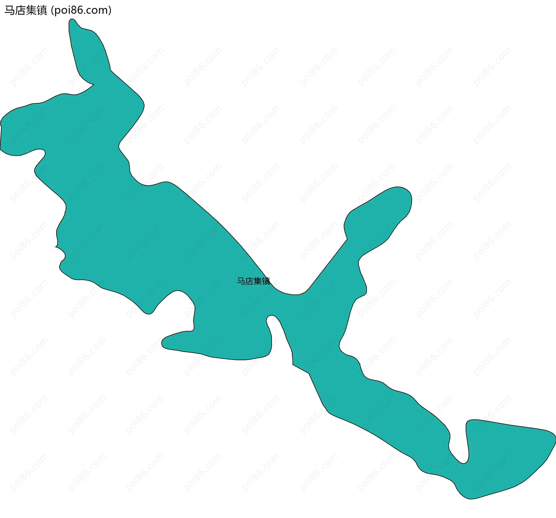 马店集镇边界地图