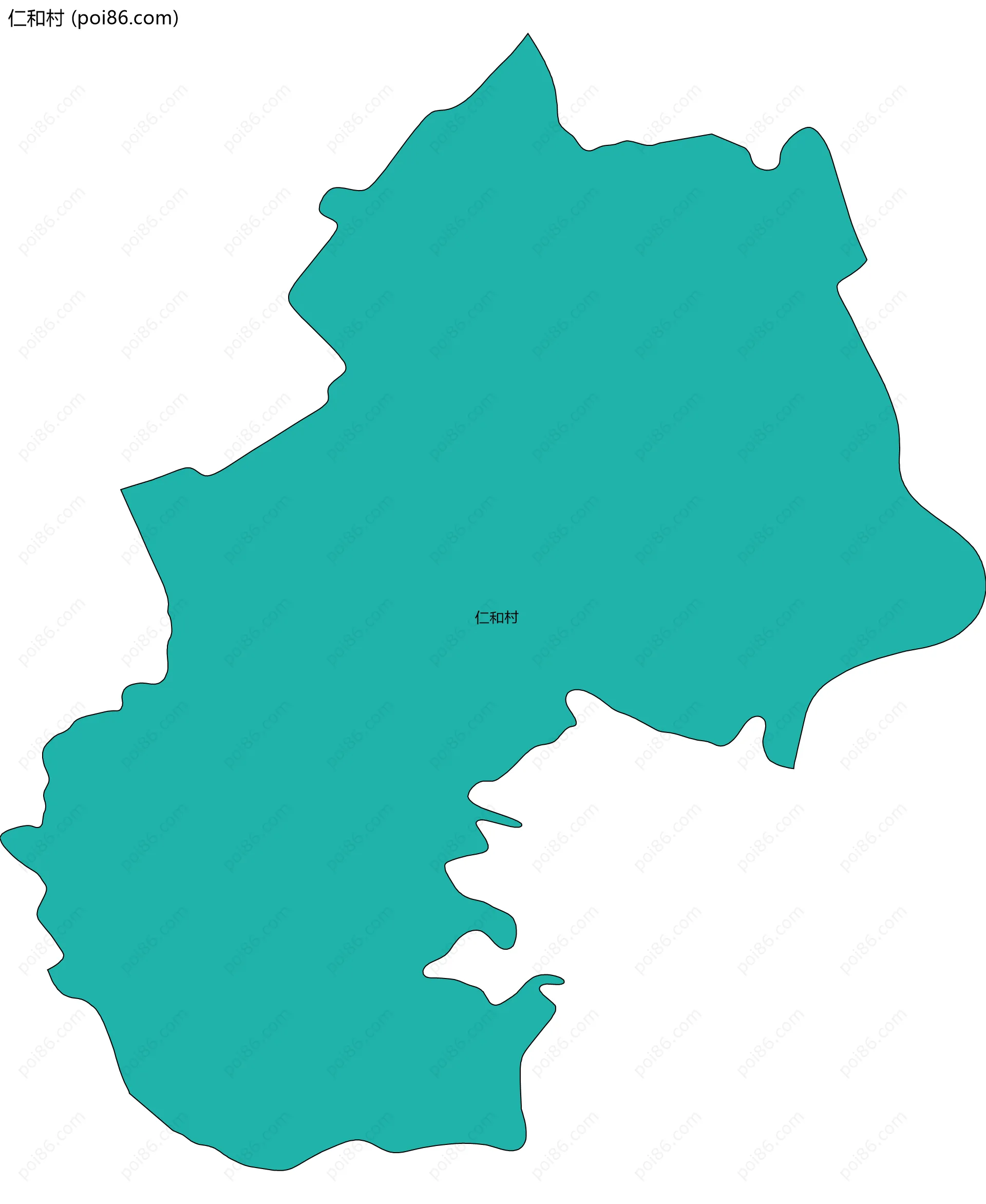 仁和村边界地图