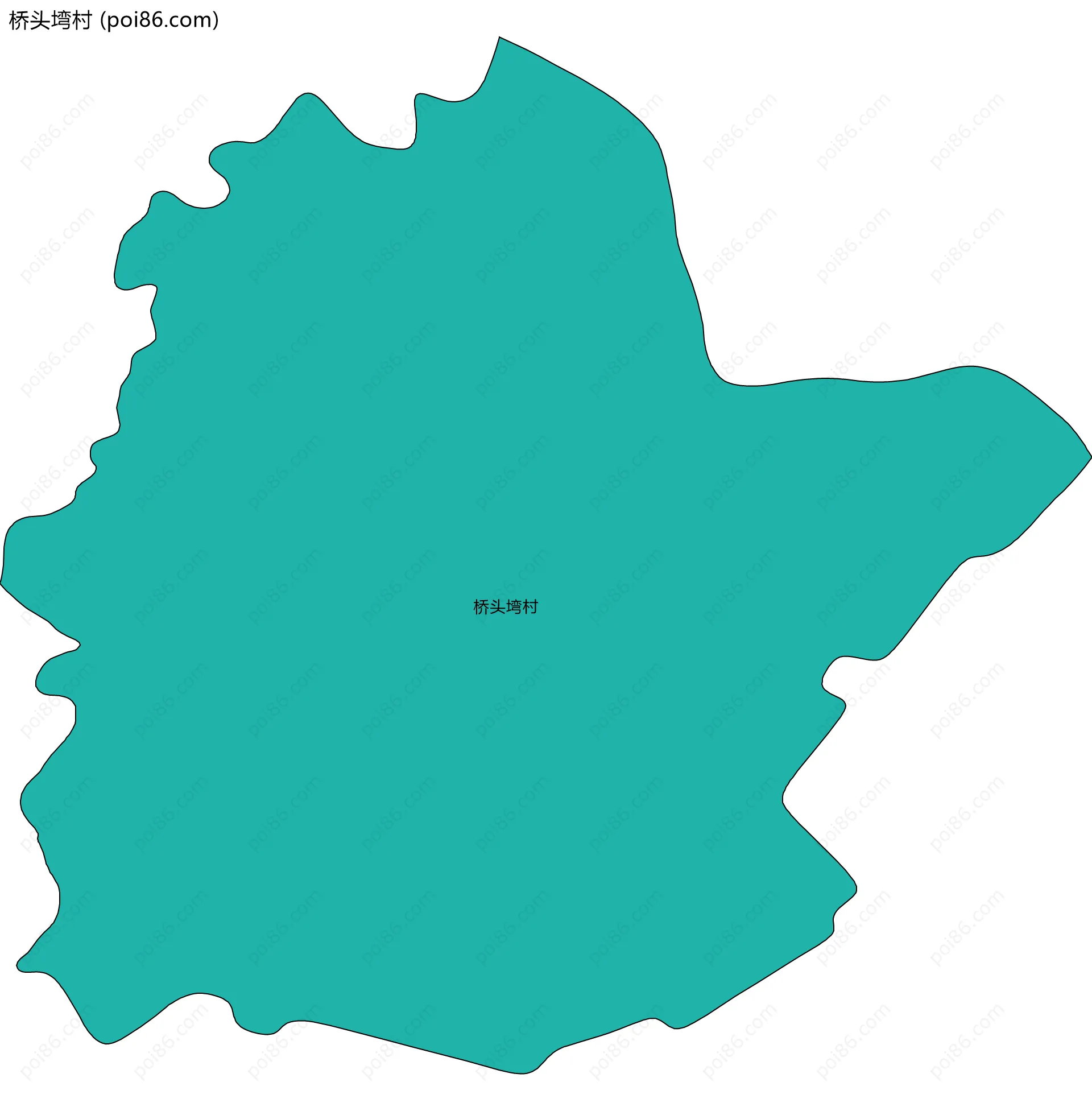 桥头塆村边界地图