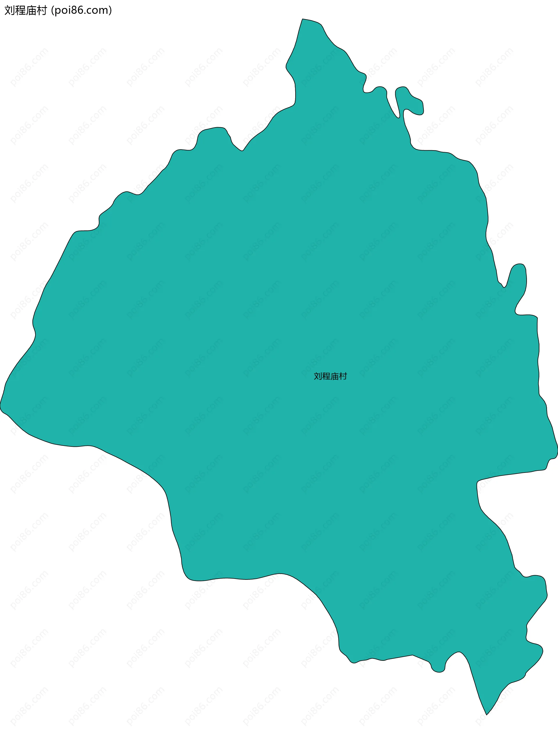 刘程庙村边界地图