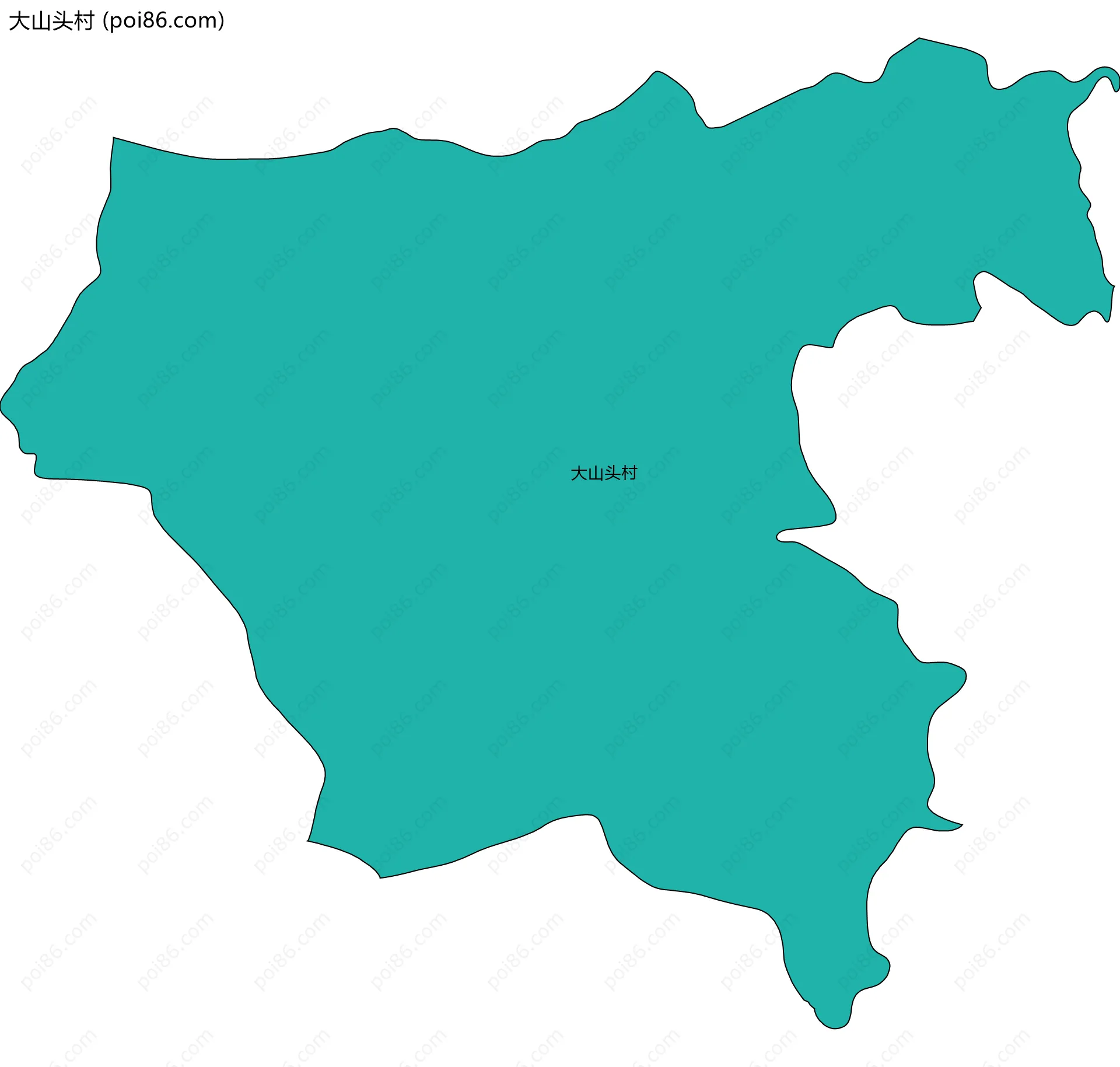 大山头村边界地图
