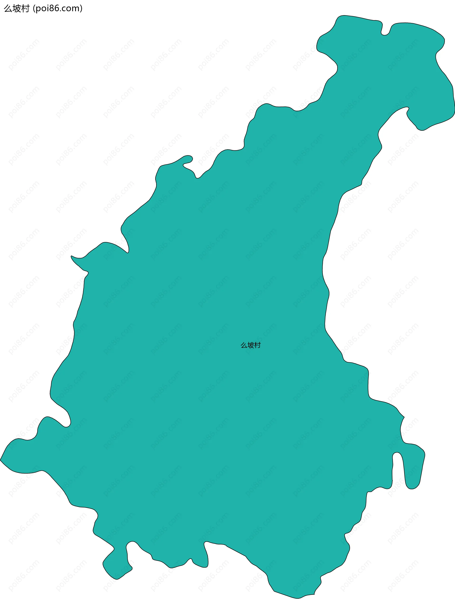 么坡村边界地图