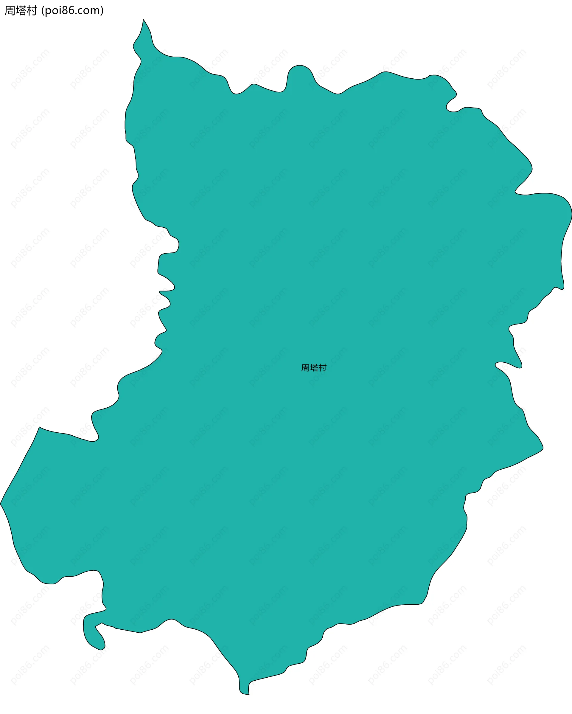周塔村边界地图