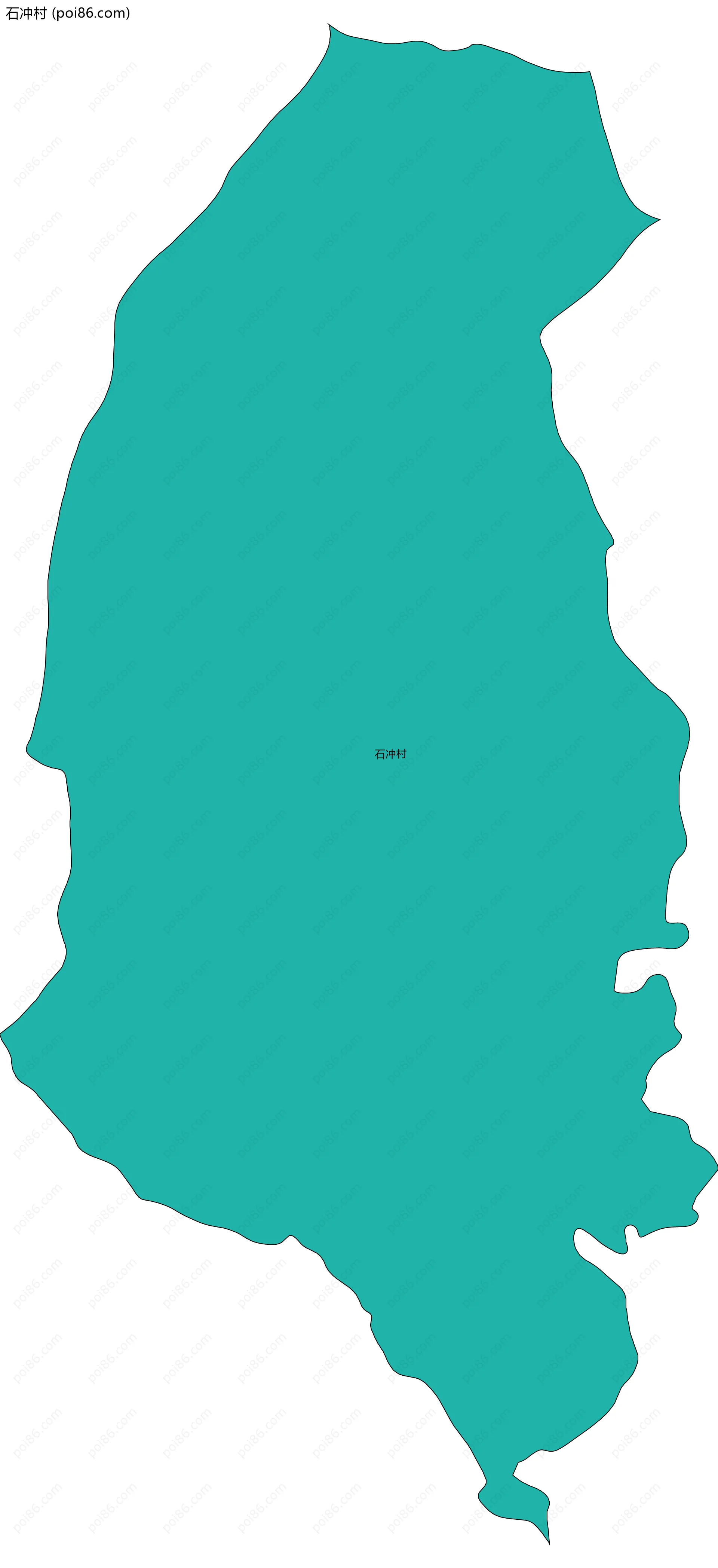 石冲村边界地图