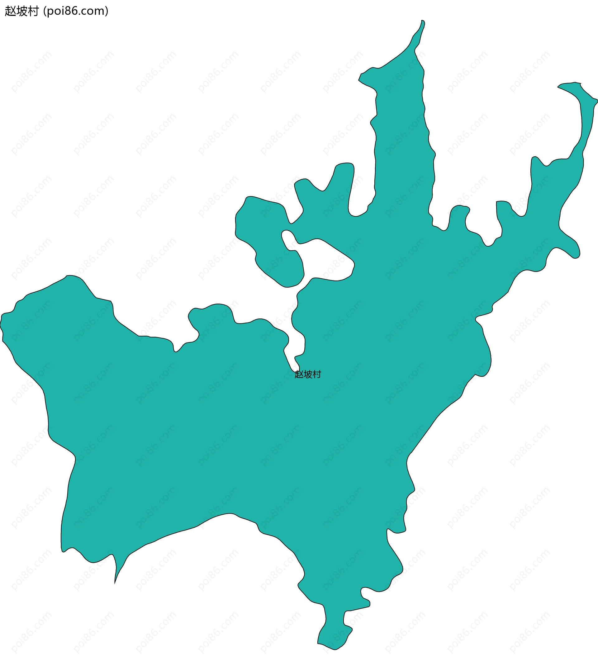 赵坡村边界地图