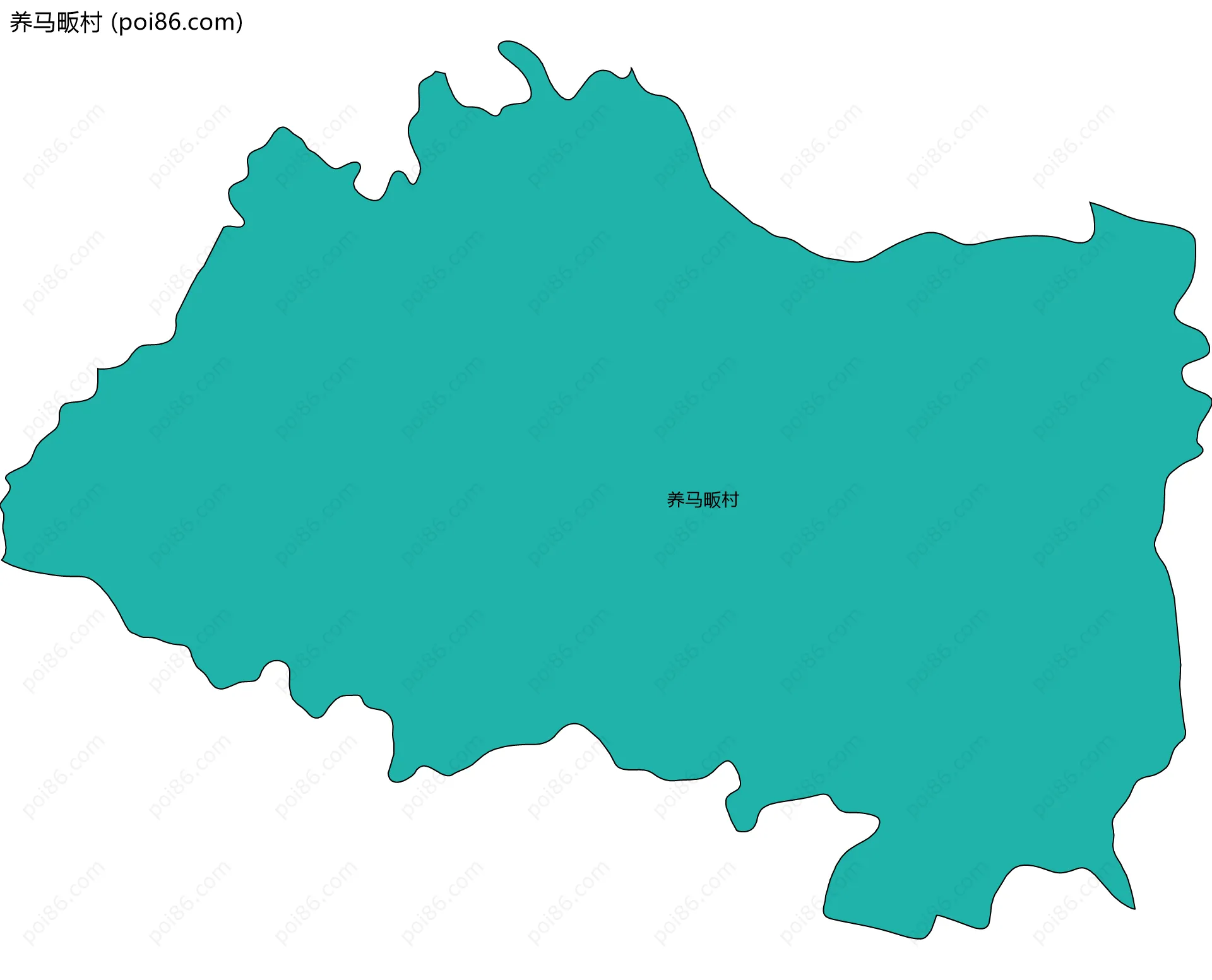 养马畈村边界地图
