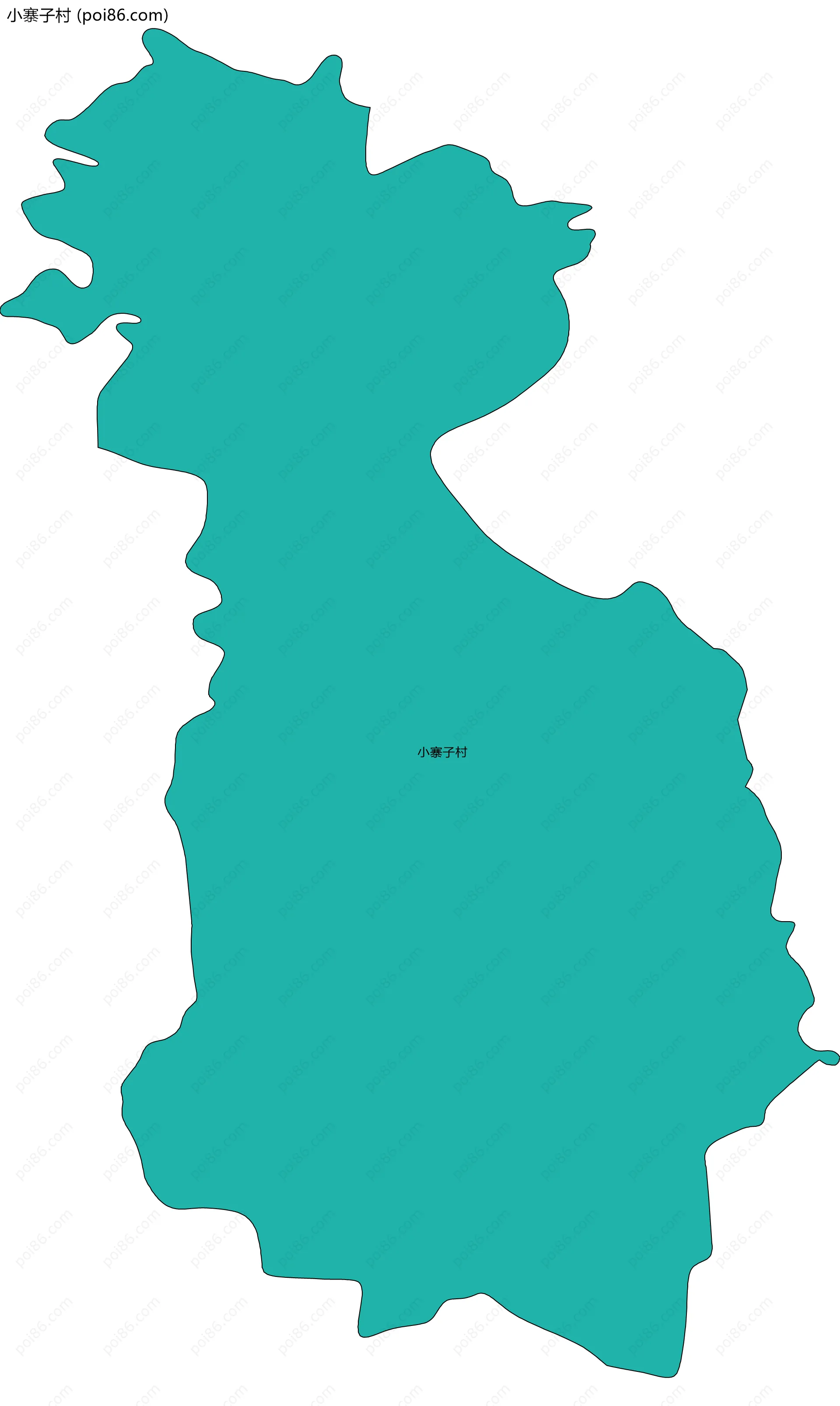 小寨子村边界地图