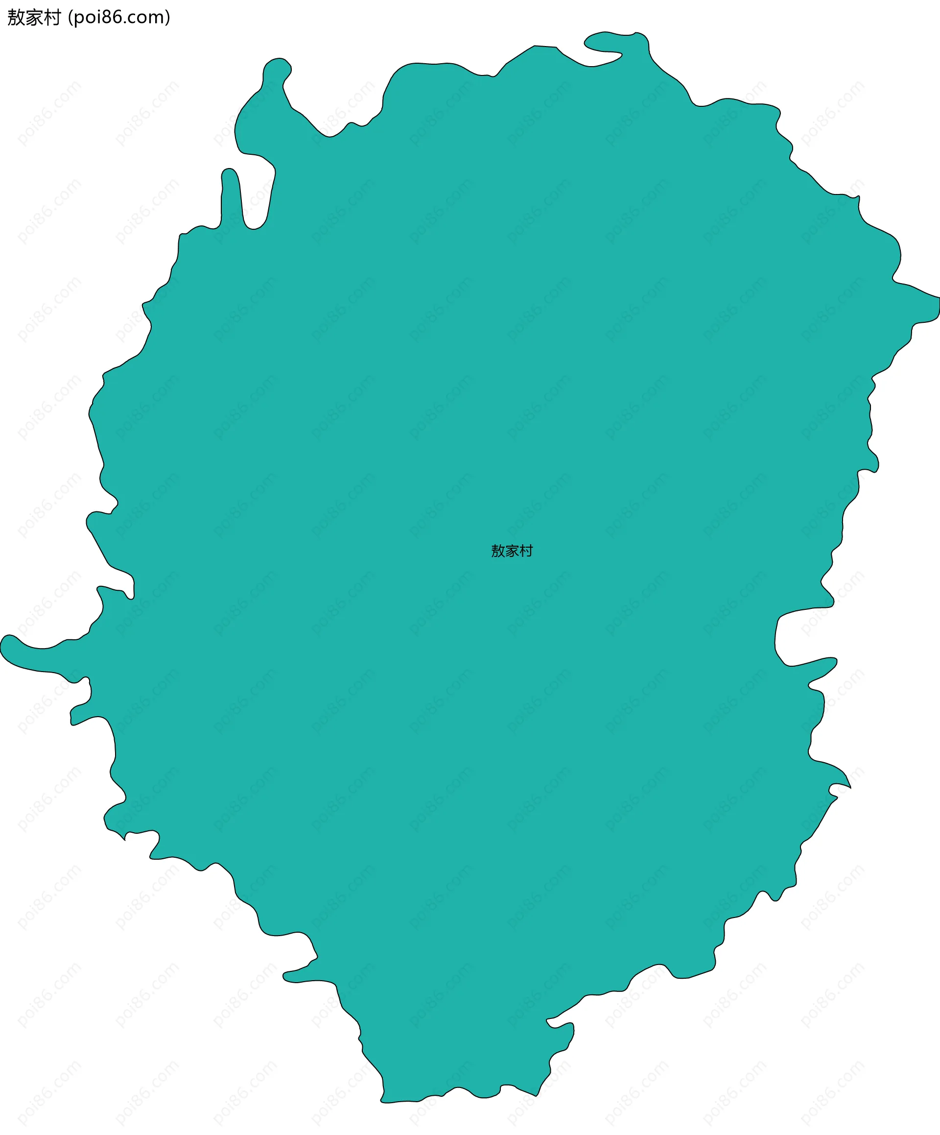 敖家村边界地图