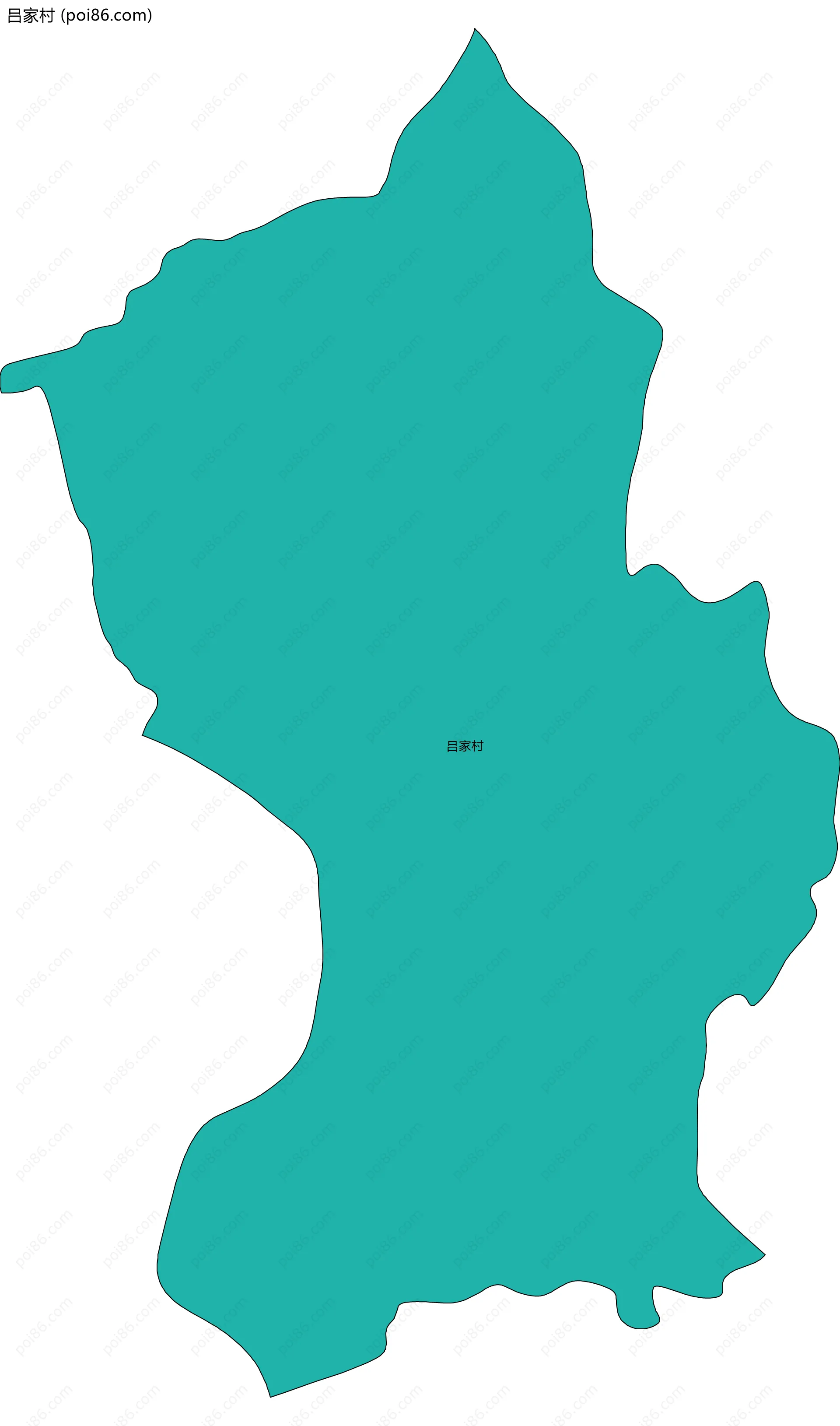 吕家村边界地图