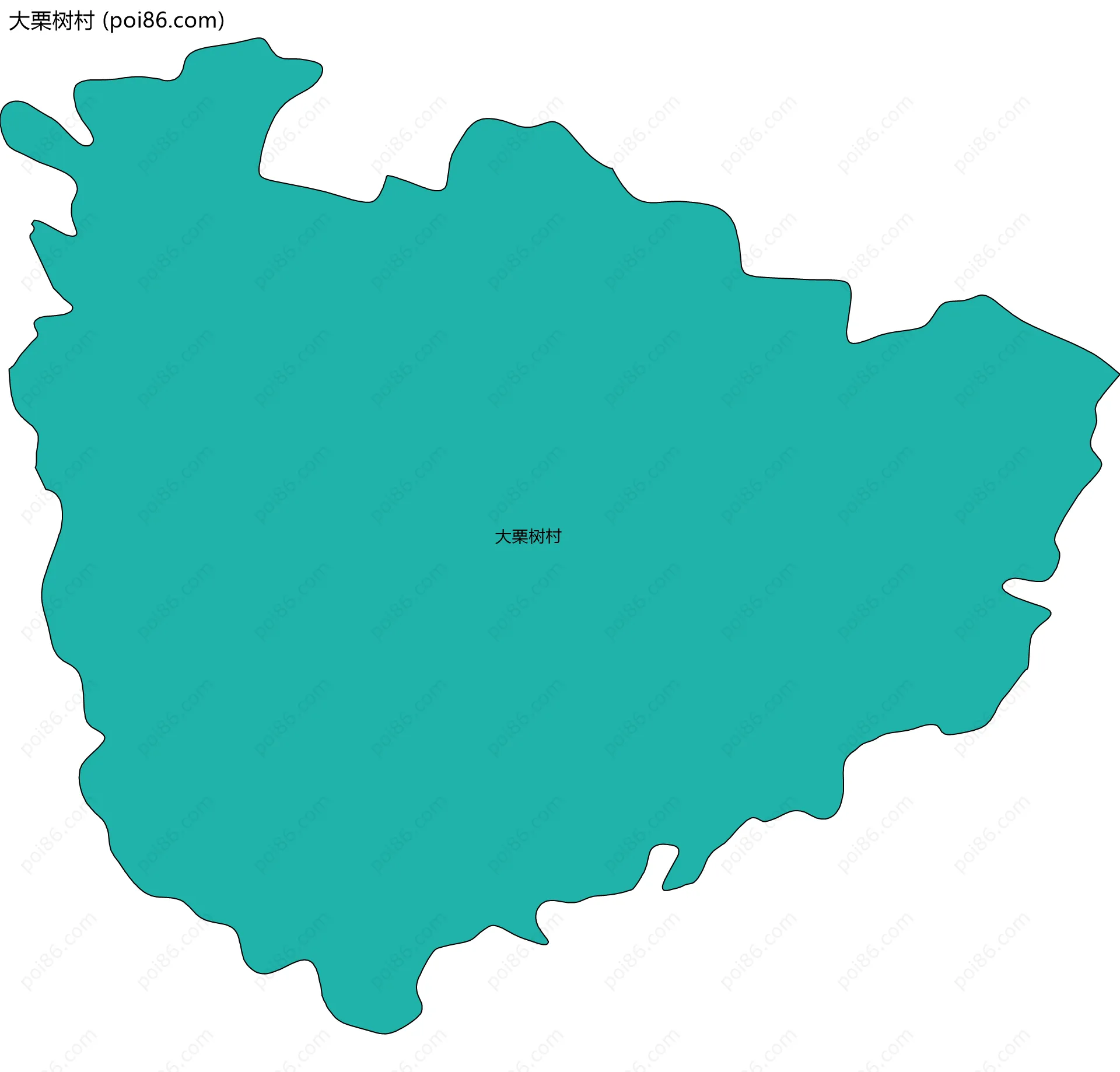 大栗树村边界地图