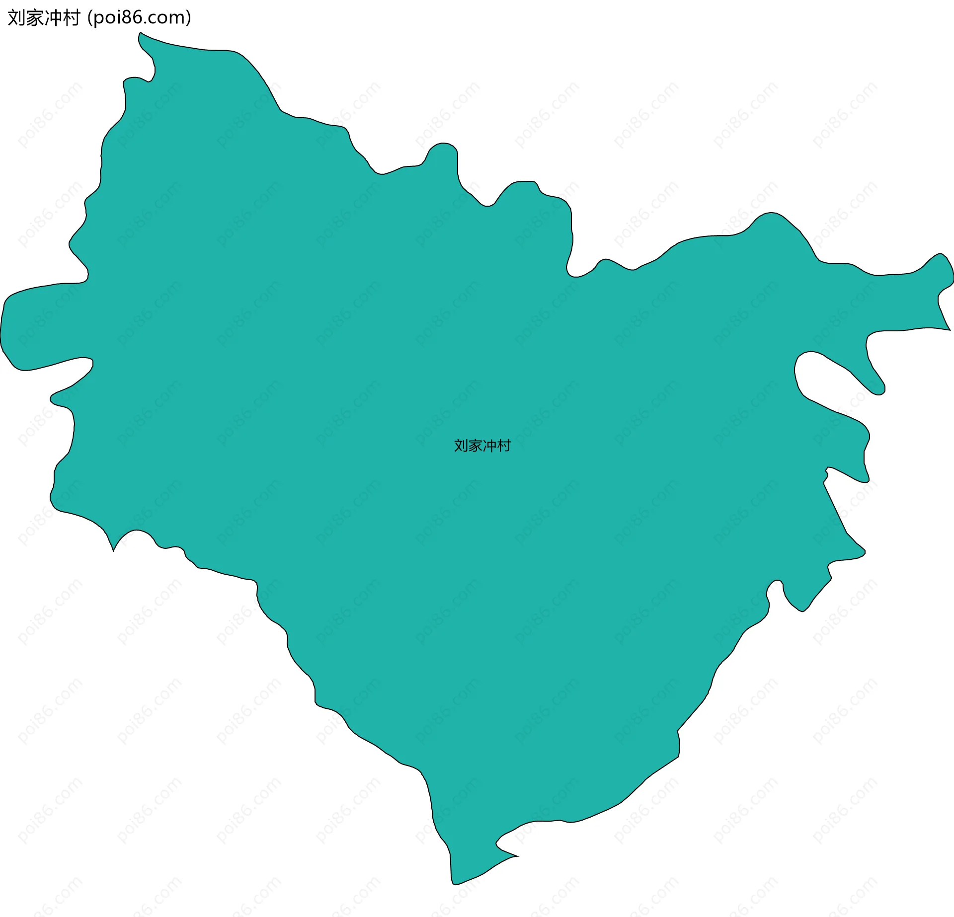 刘家冲村边界地图