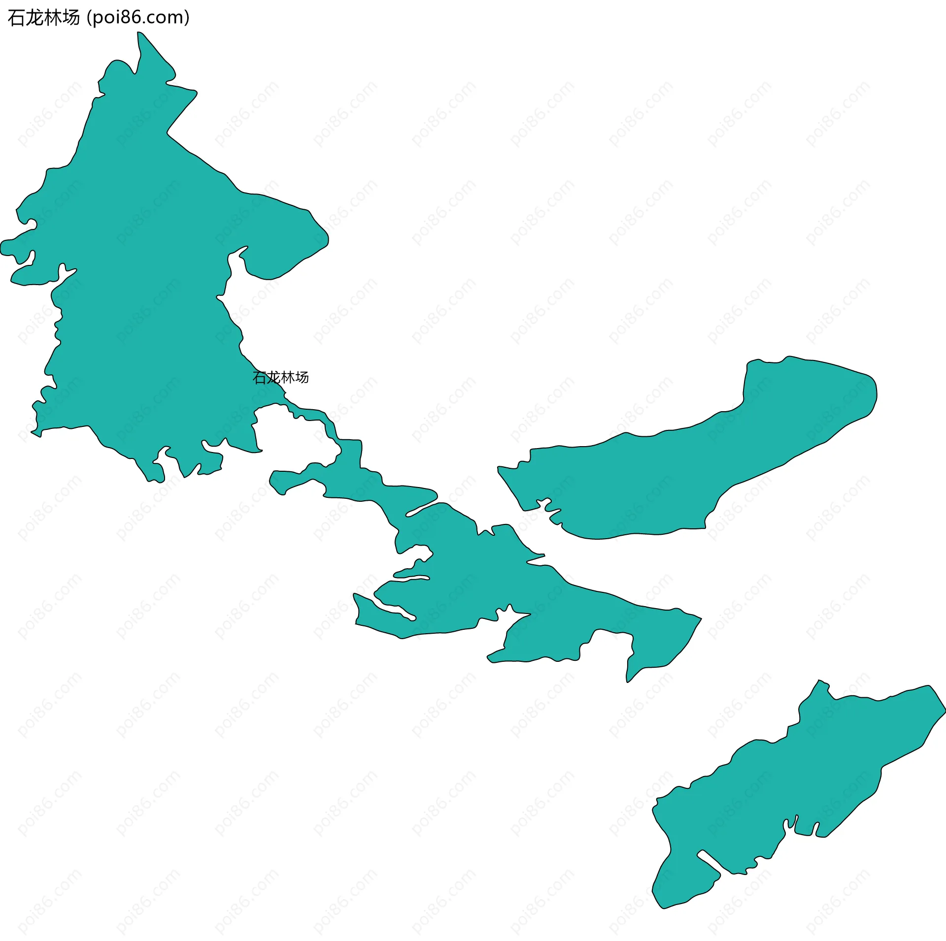 石龙林场边界地图