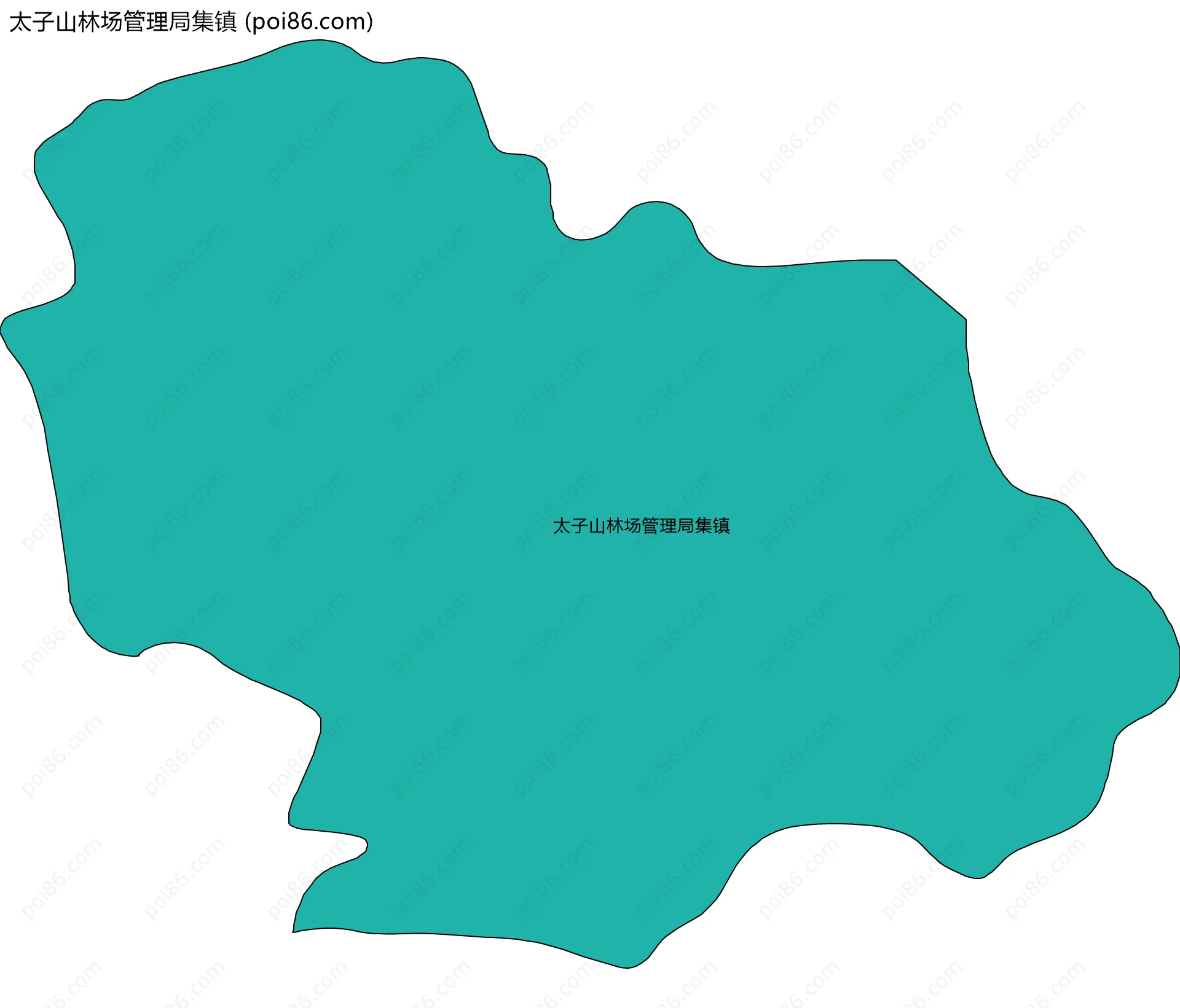 太子山林场管理局集镇边界地图