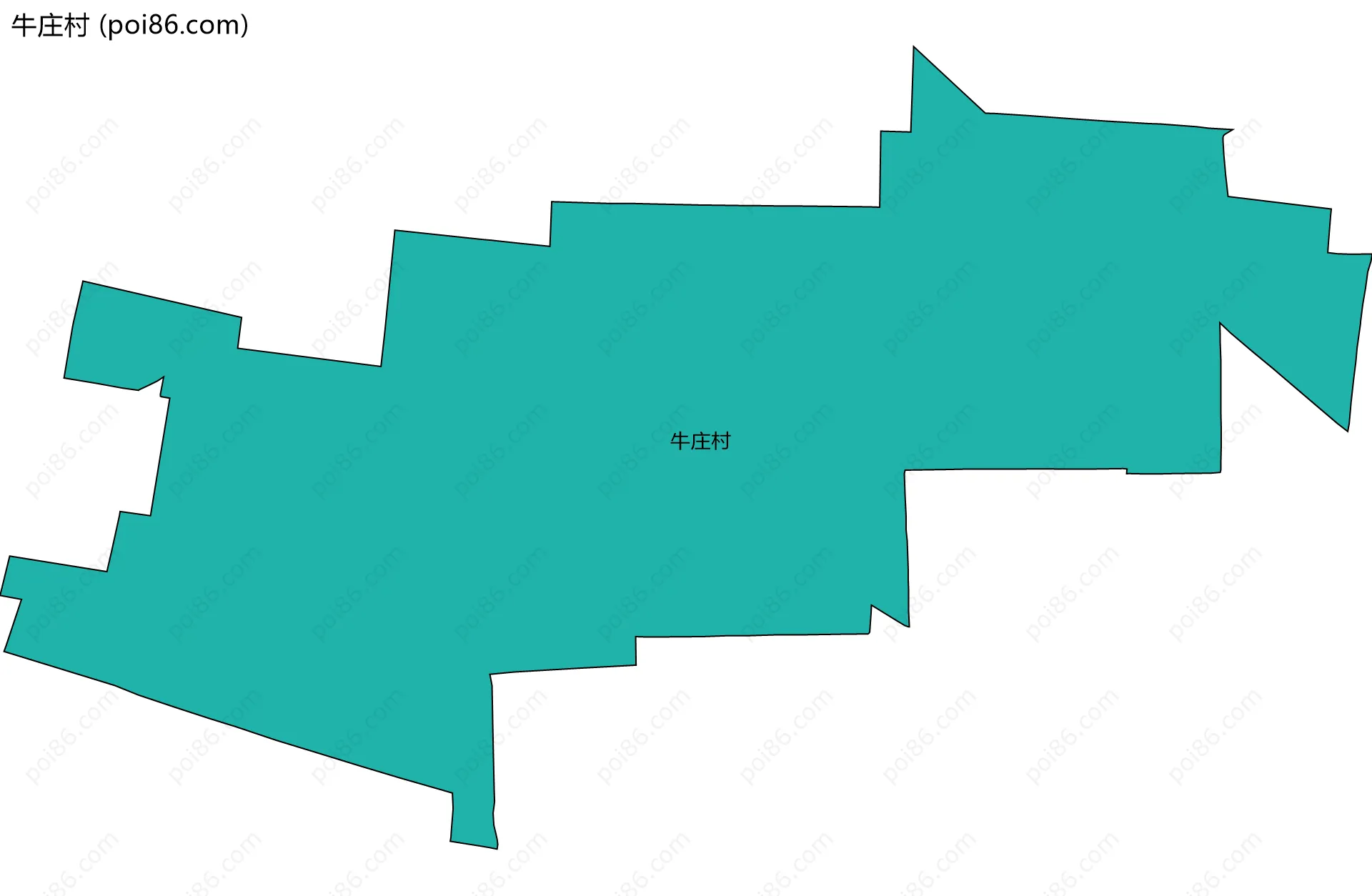 牛庄村边界地图