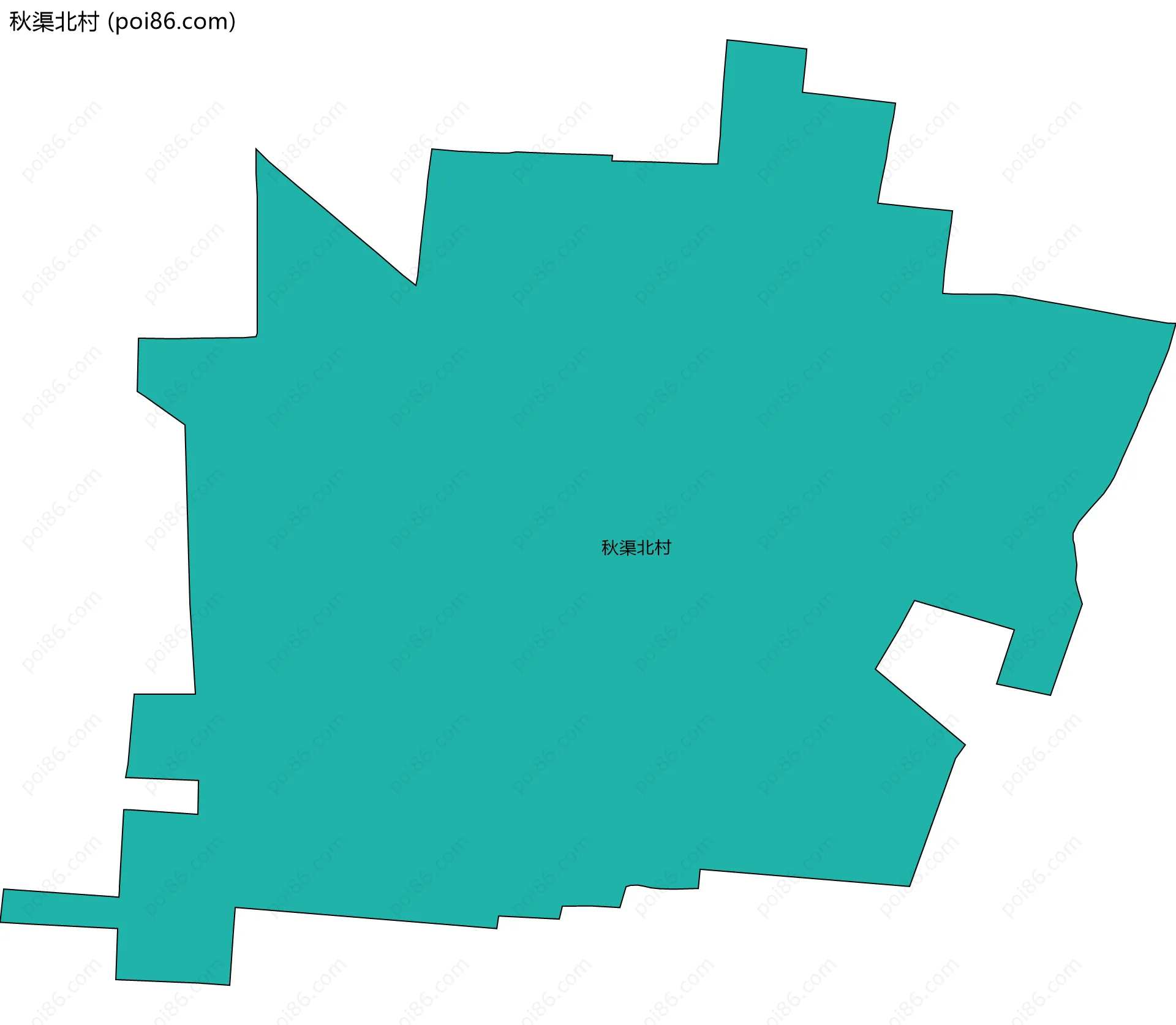 秋渠北村边界地图