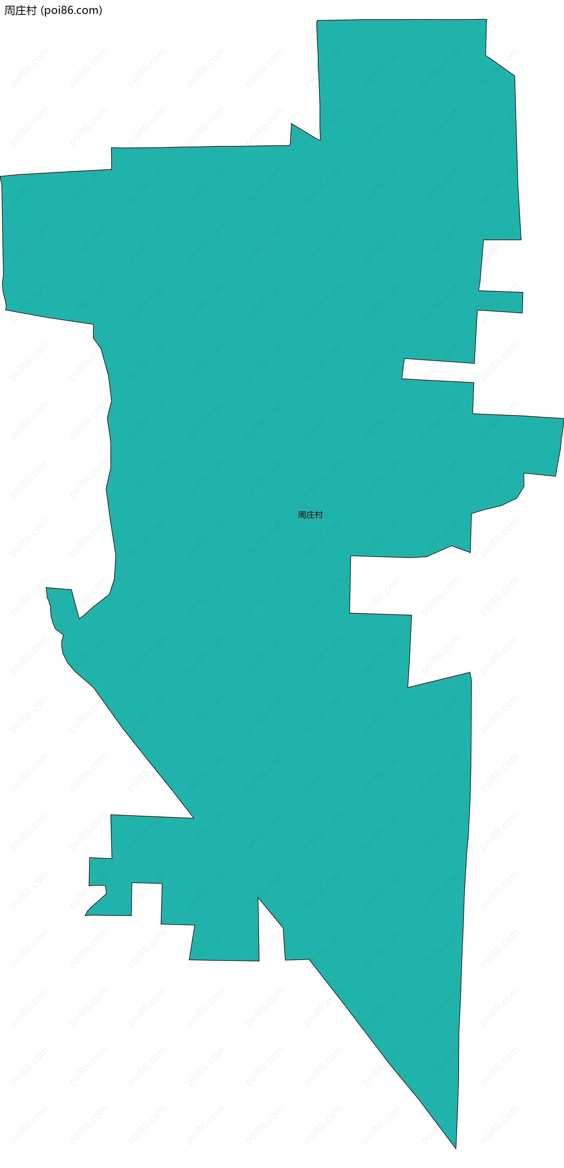 周庄村边界地图