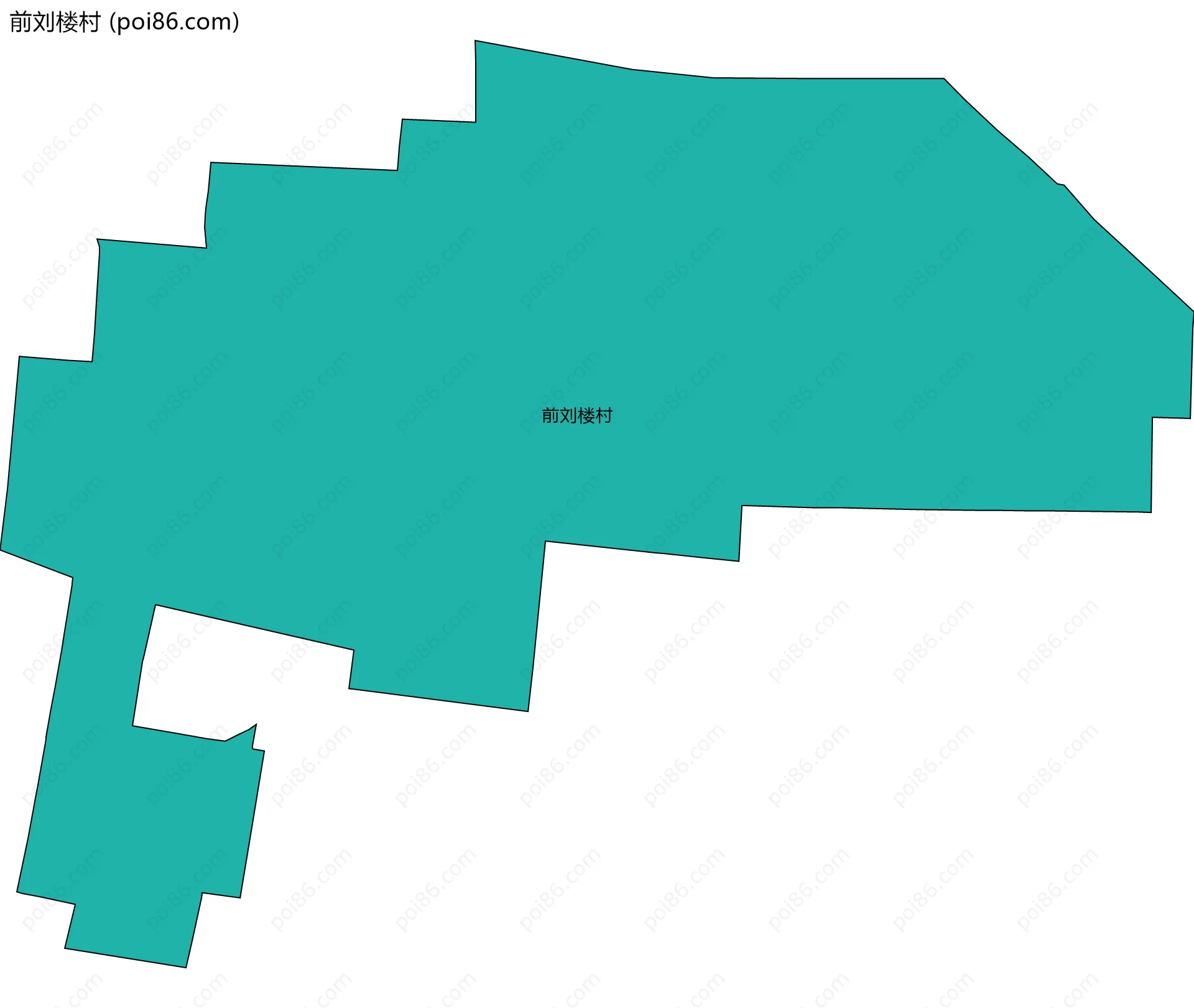 前刘楼村边界地图