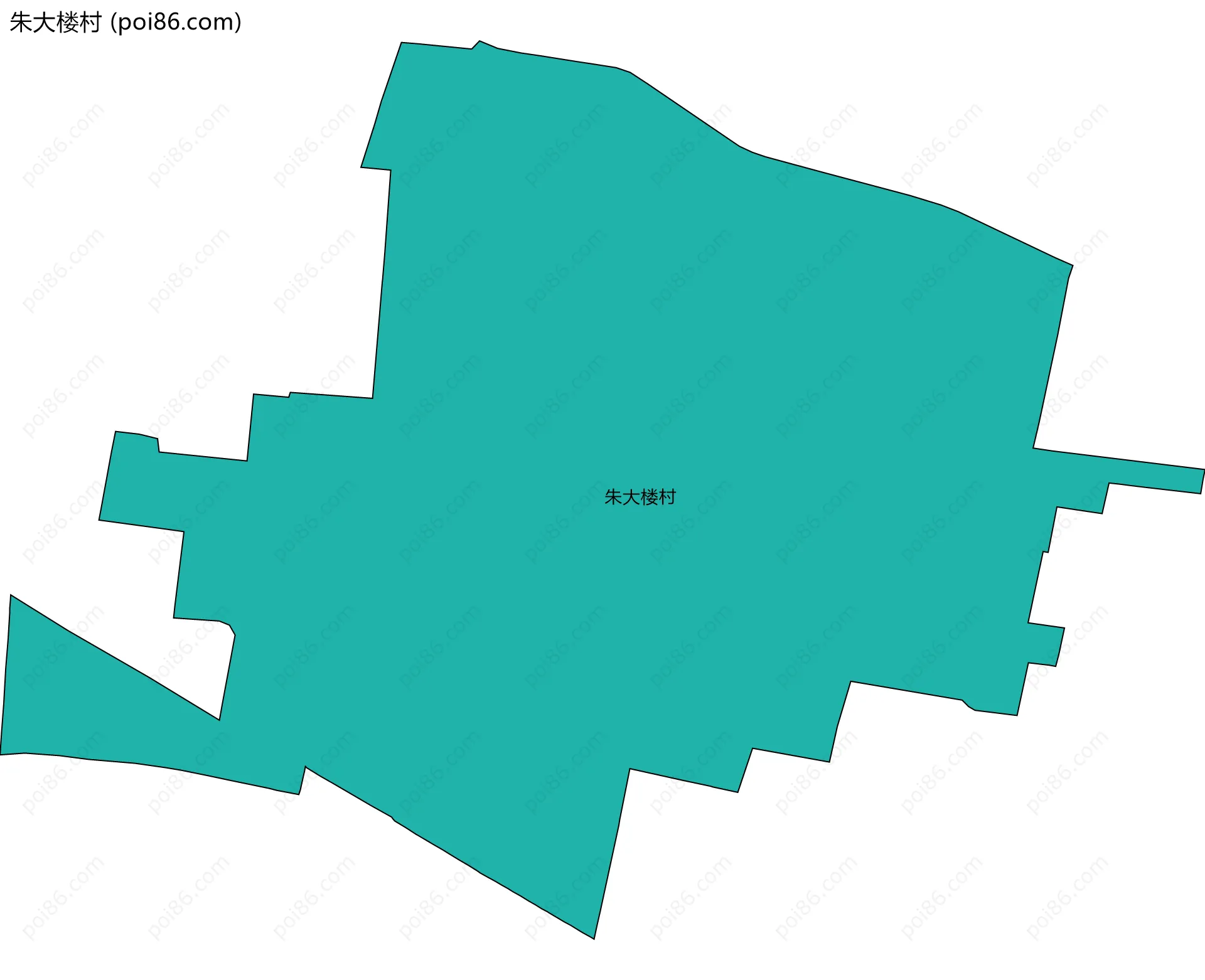 朱大楼村边界地图