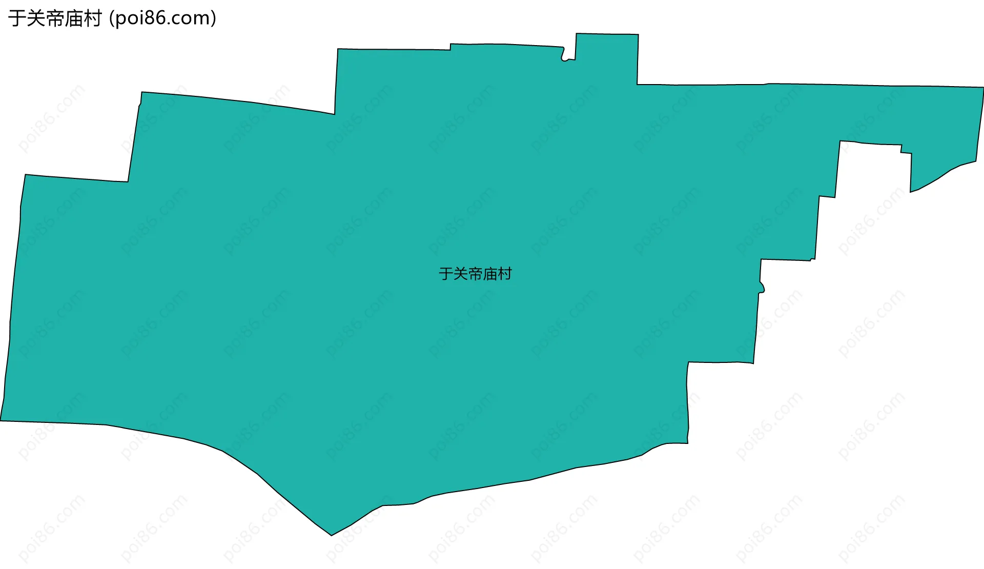 于关帝庙村边界地图