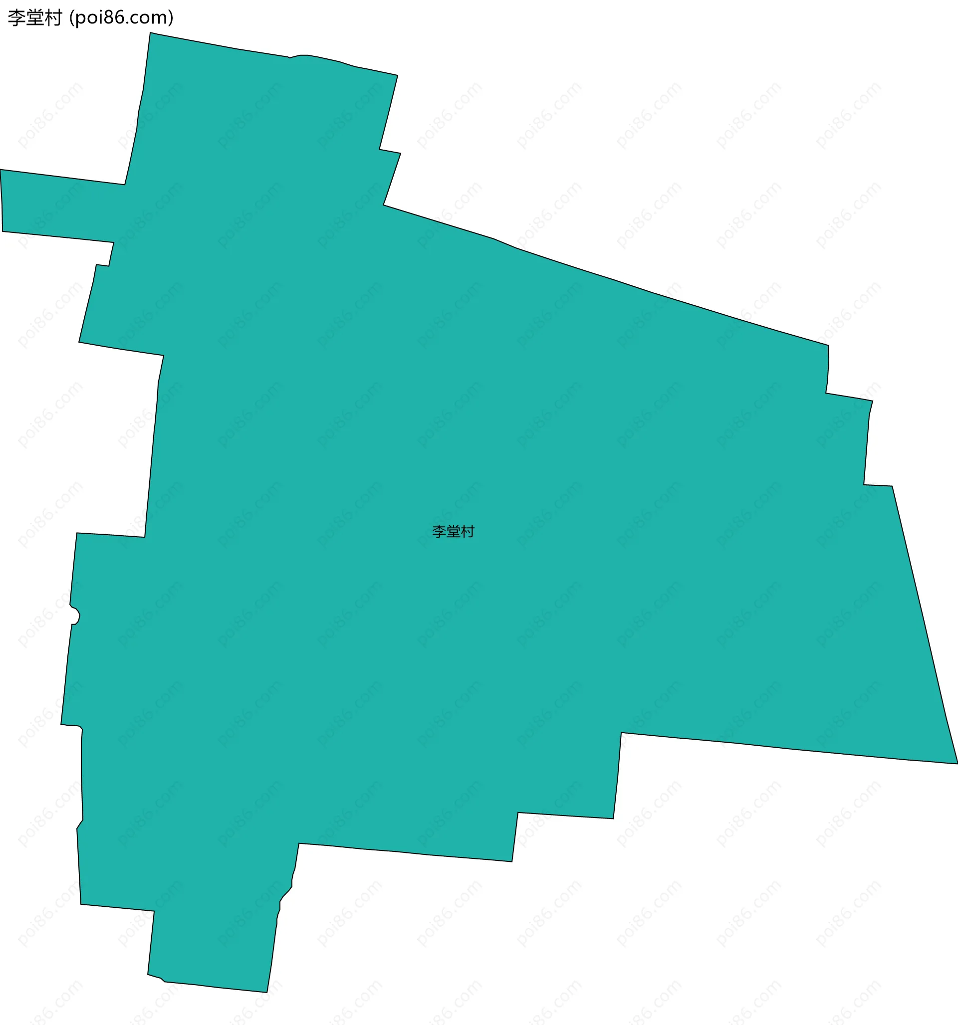 李堂村边界地图