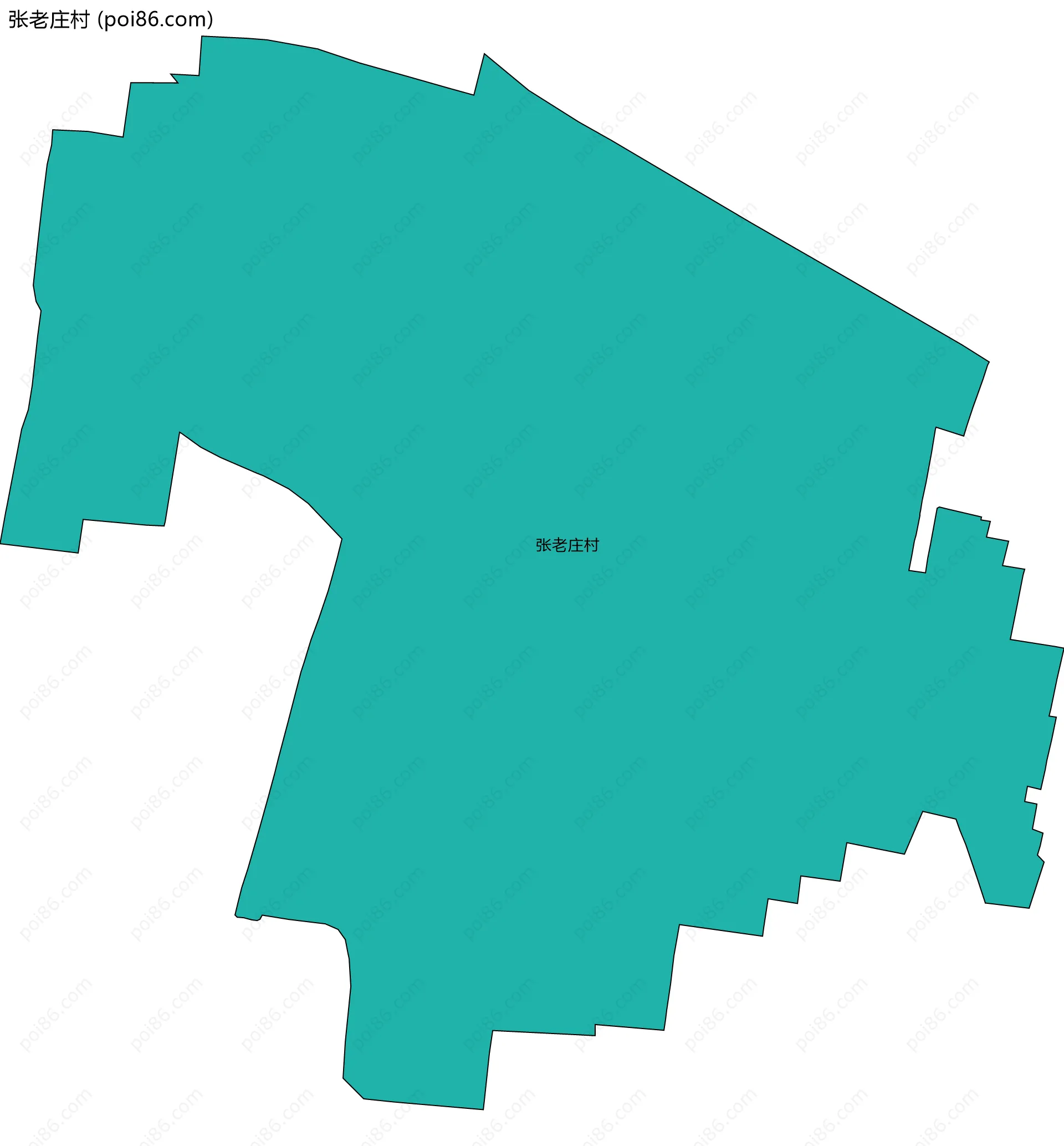 张老庄村边界地图