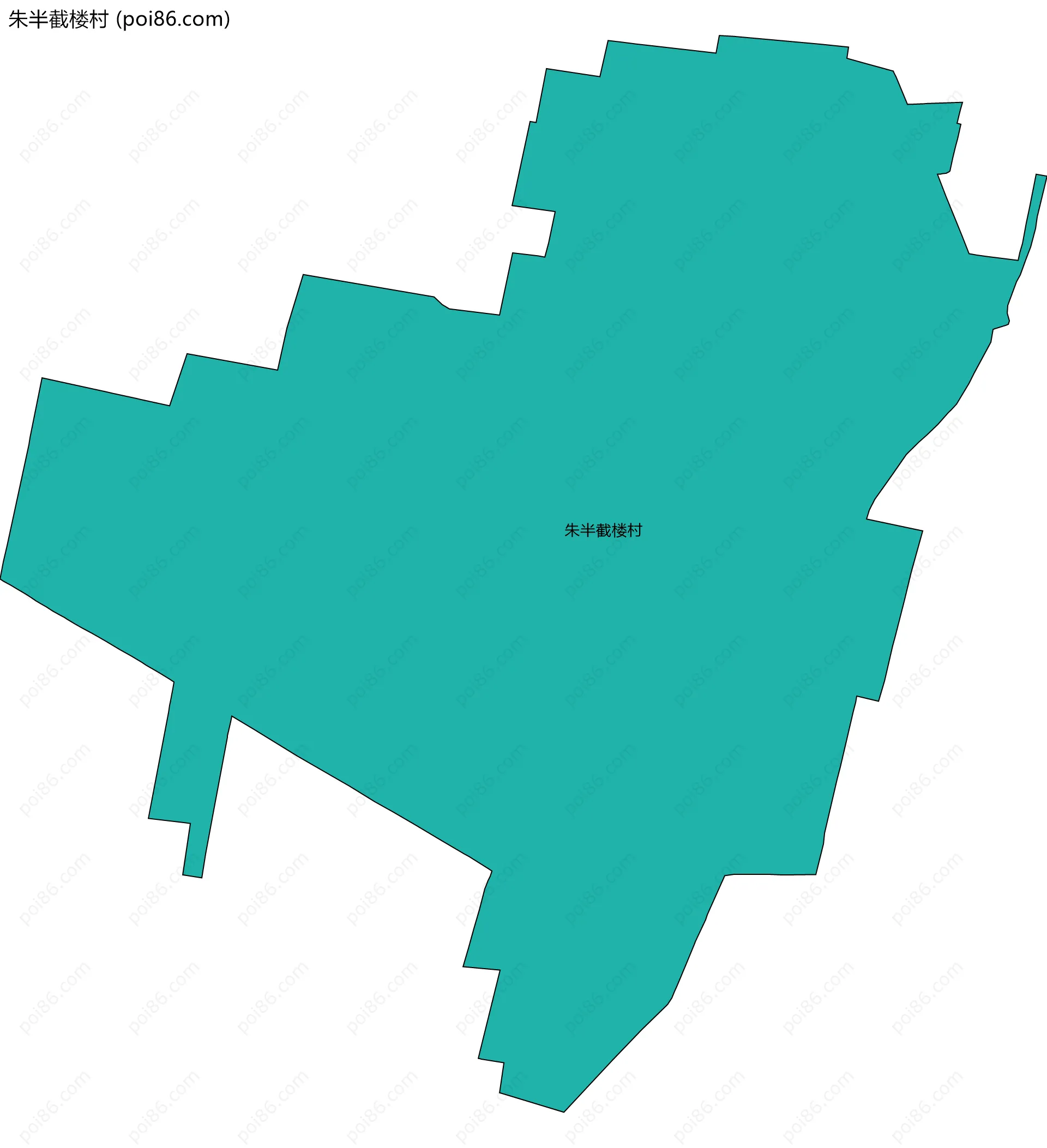 朱半截楼村边界地图