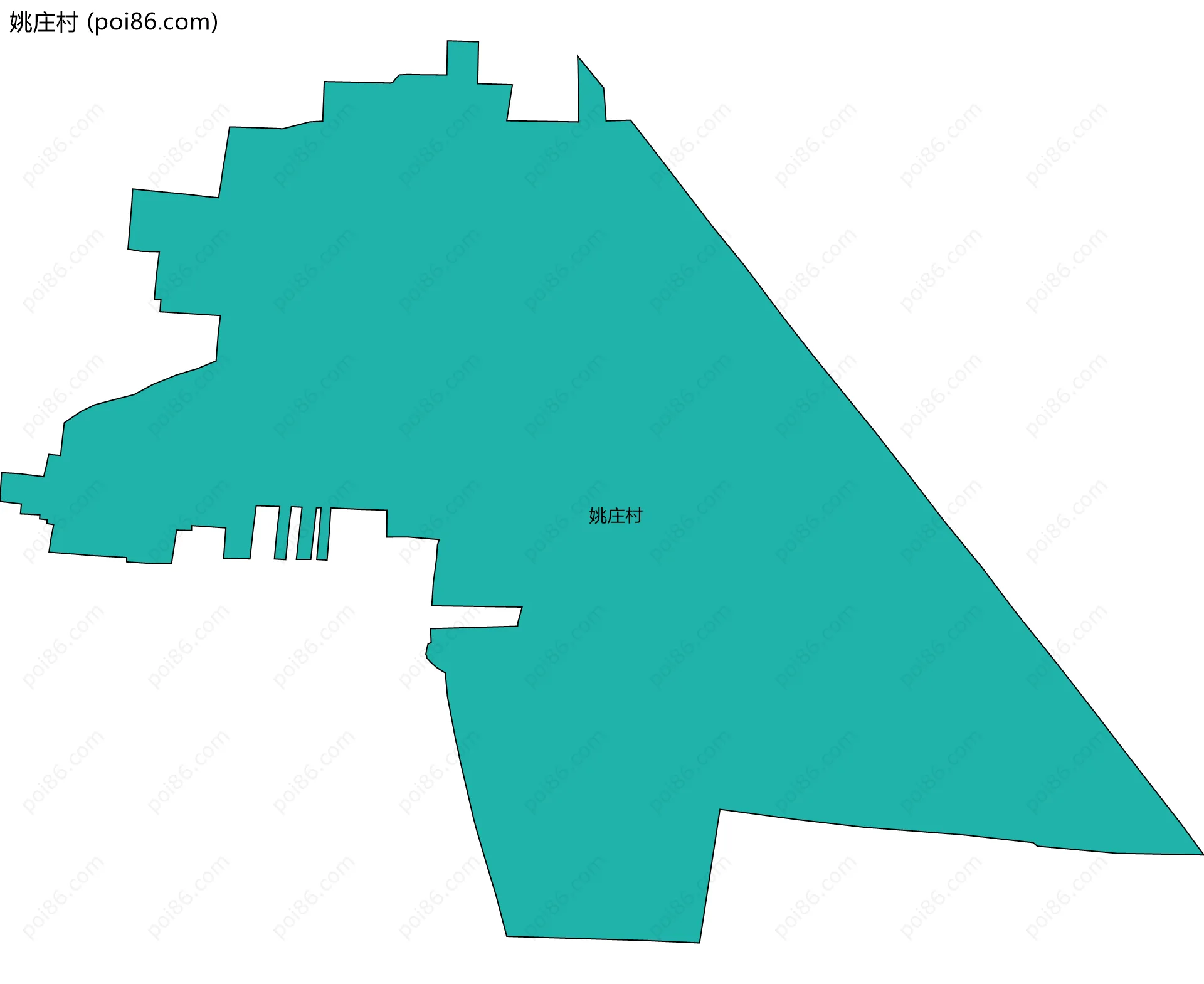 姚庄村边界地图