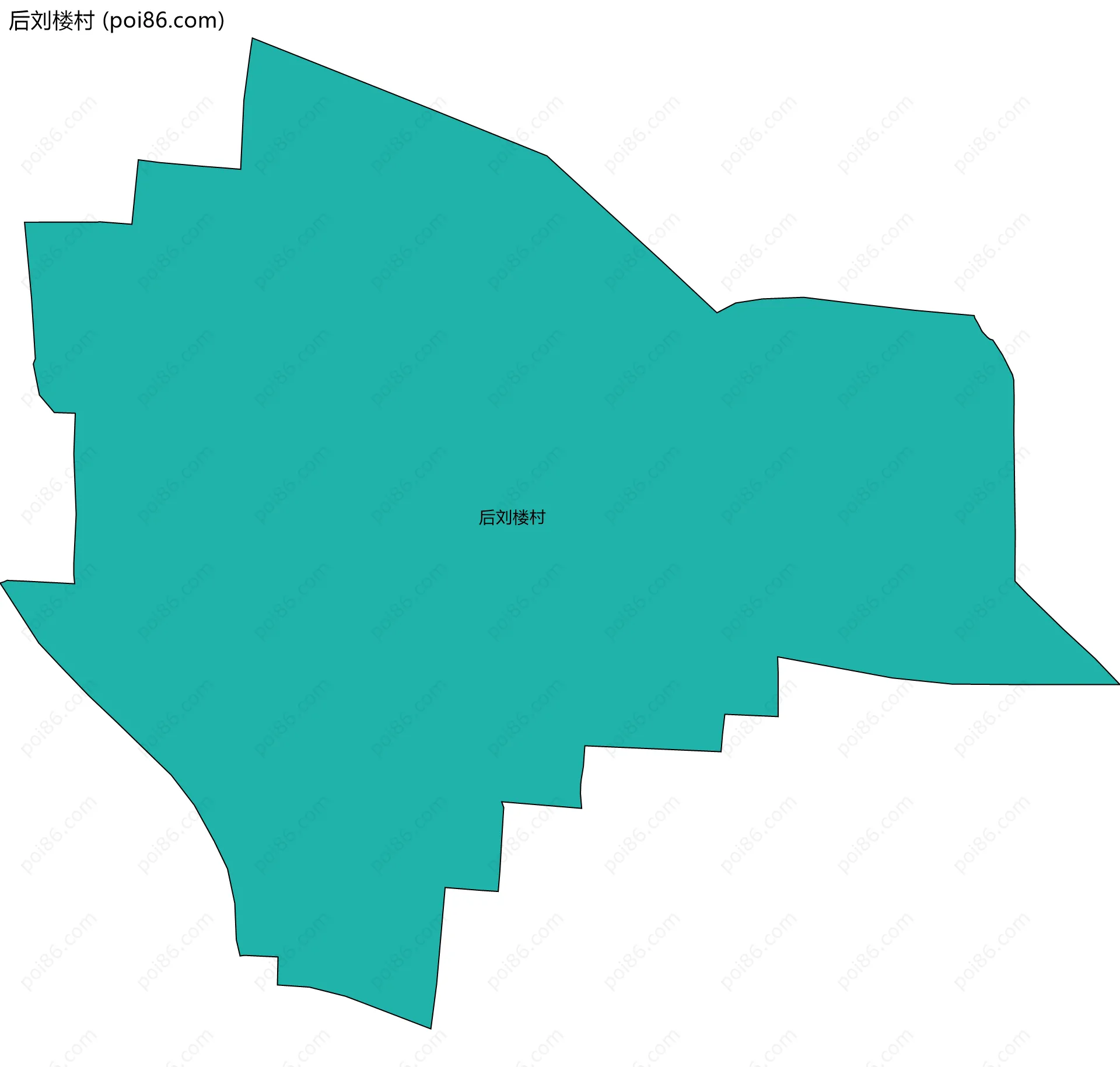 后刘楼村边界地图
