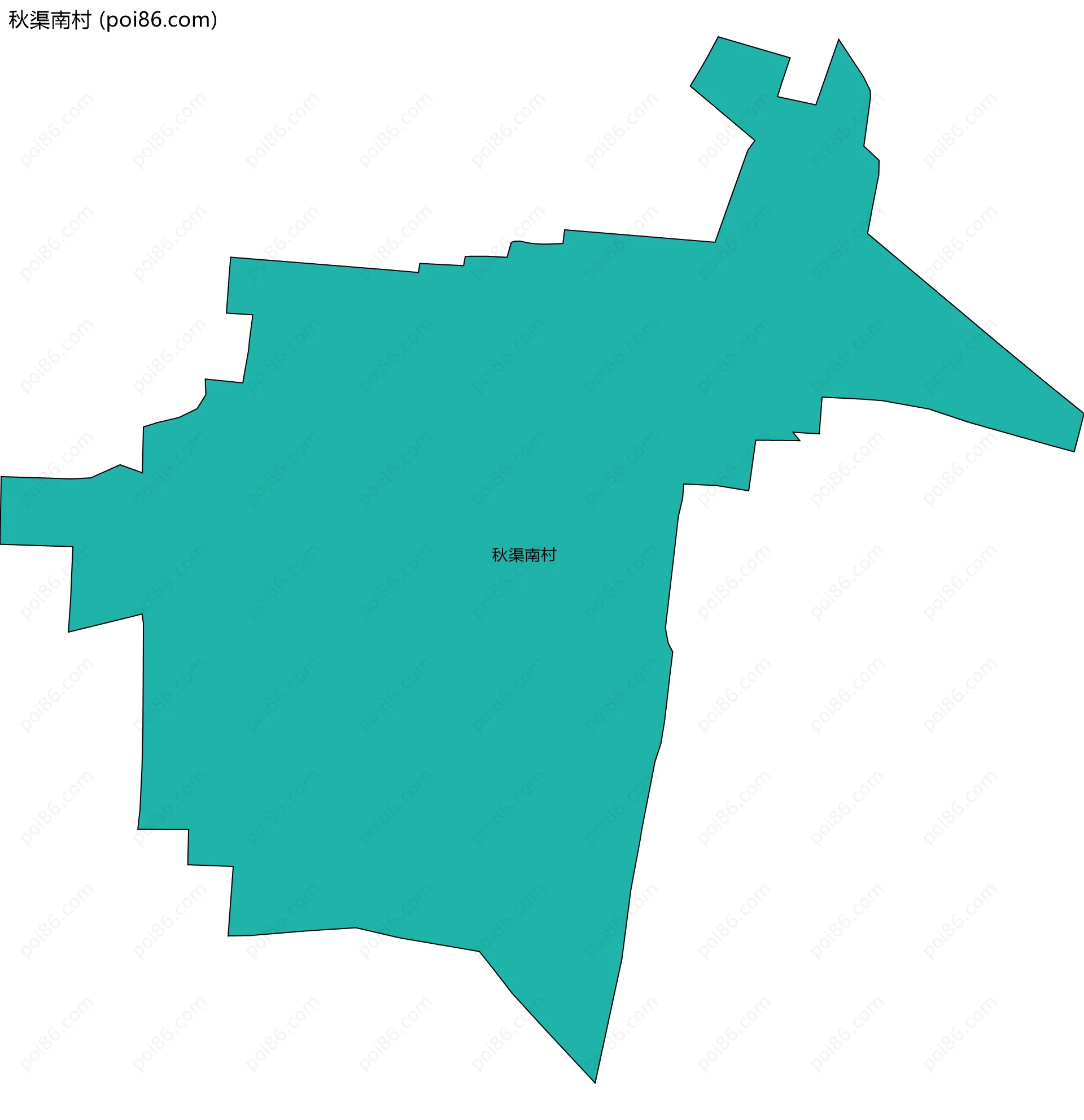 秋渠南村边界地图