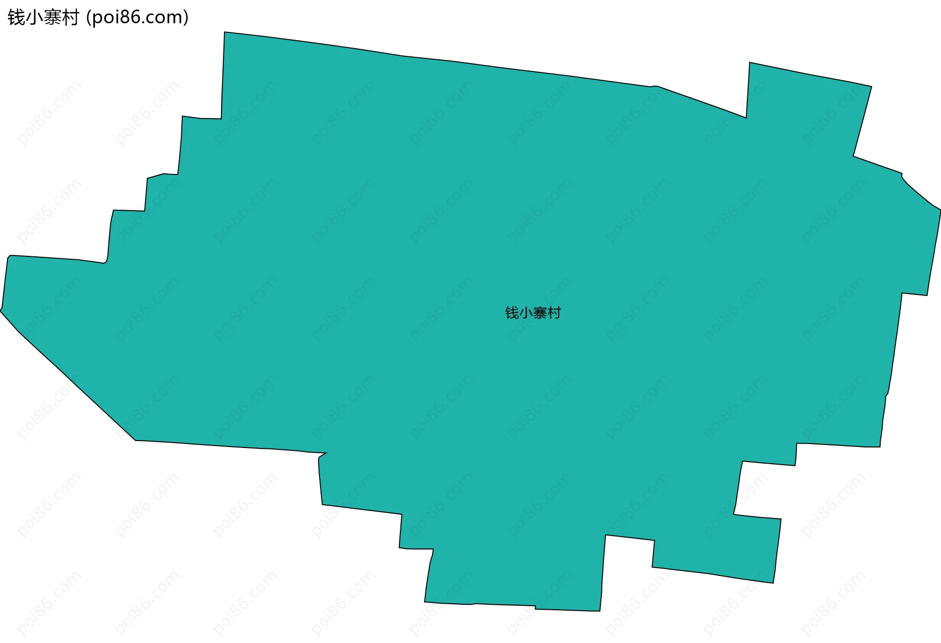 钱小寨村边界地图