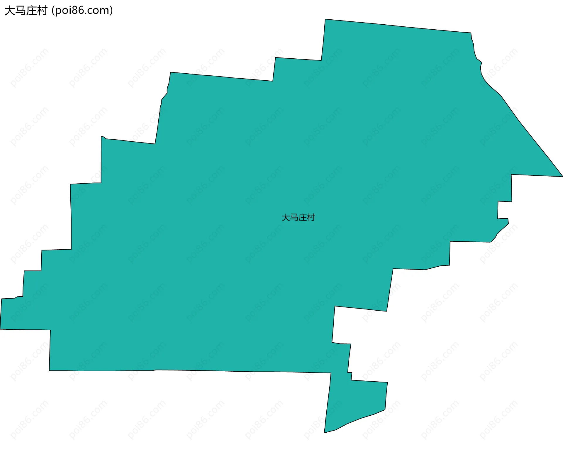 大马庄村边界地图