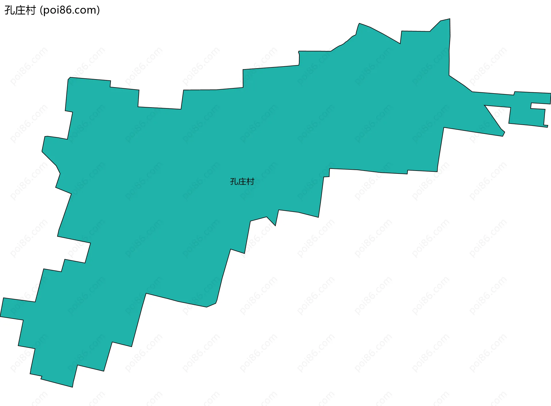 孔庄村边界地图