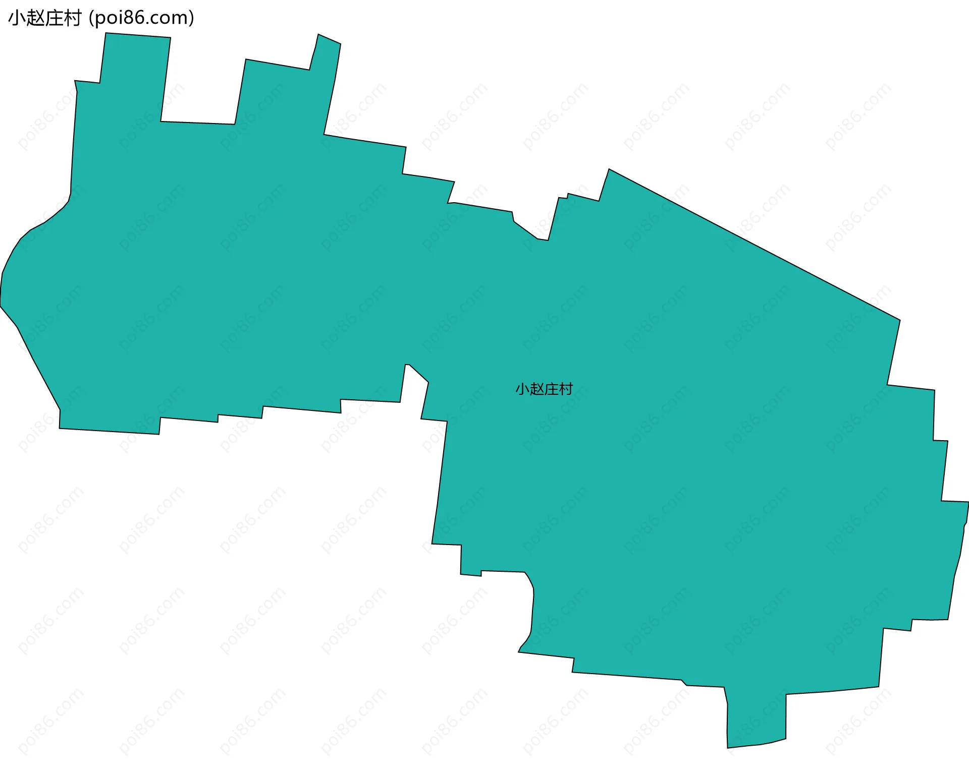 小赵庄村边界地图
