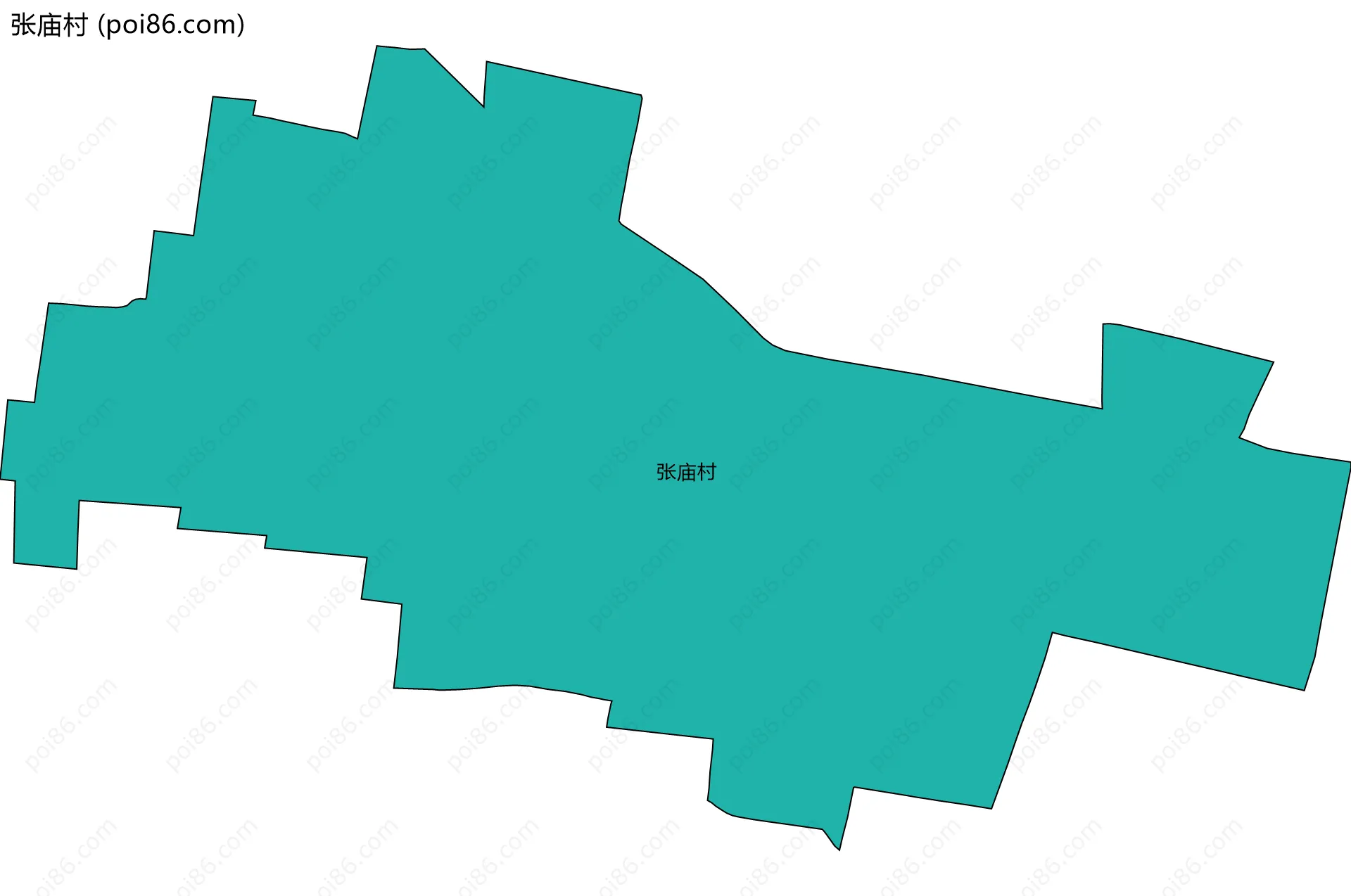 张庙村边界地图
