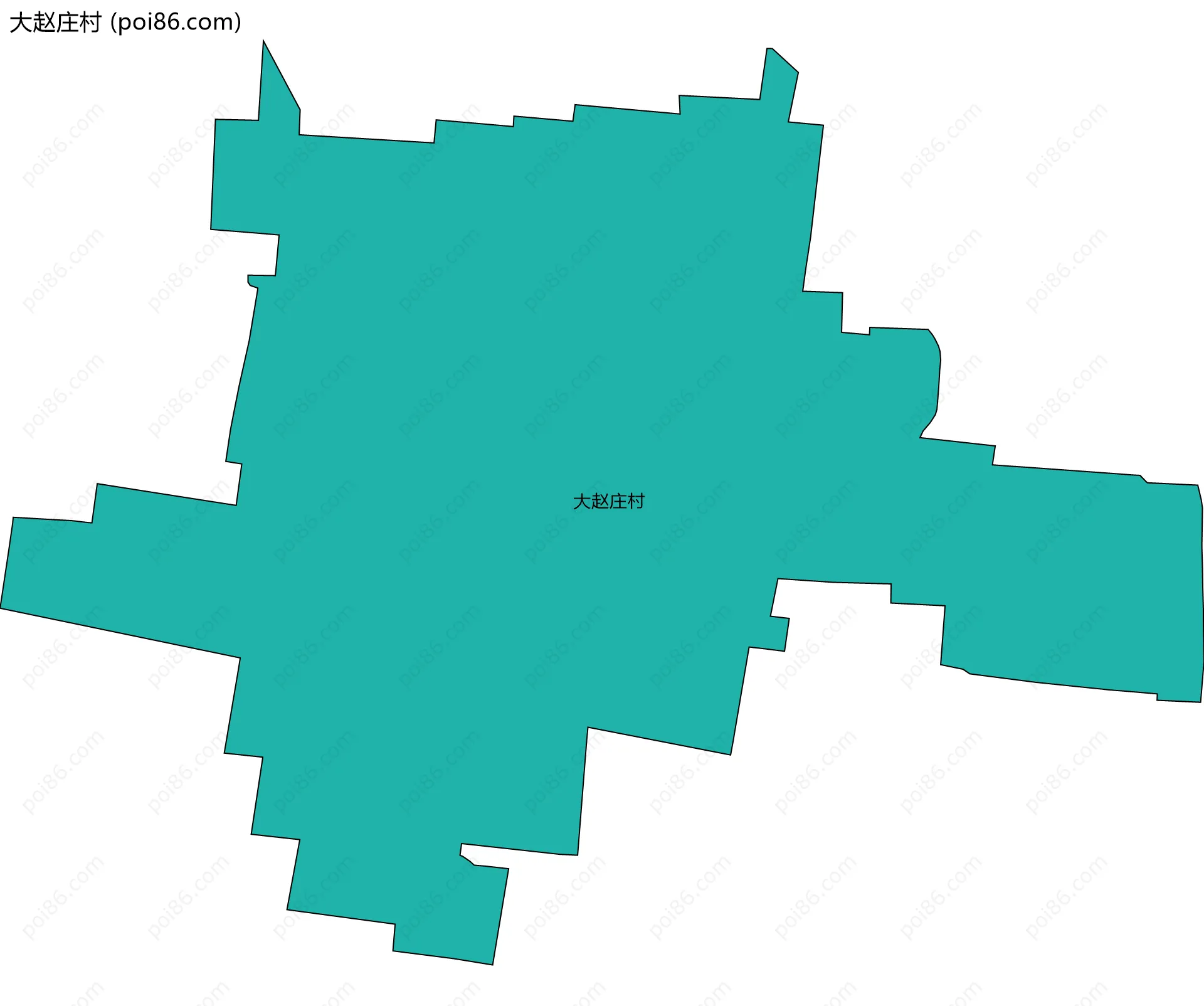 大赵庄村边界地图