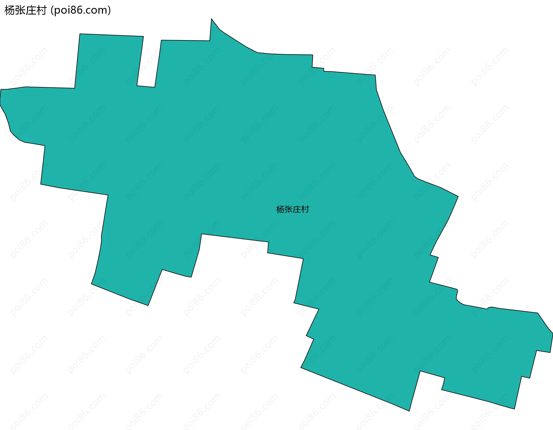 杨张庄村边界地图