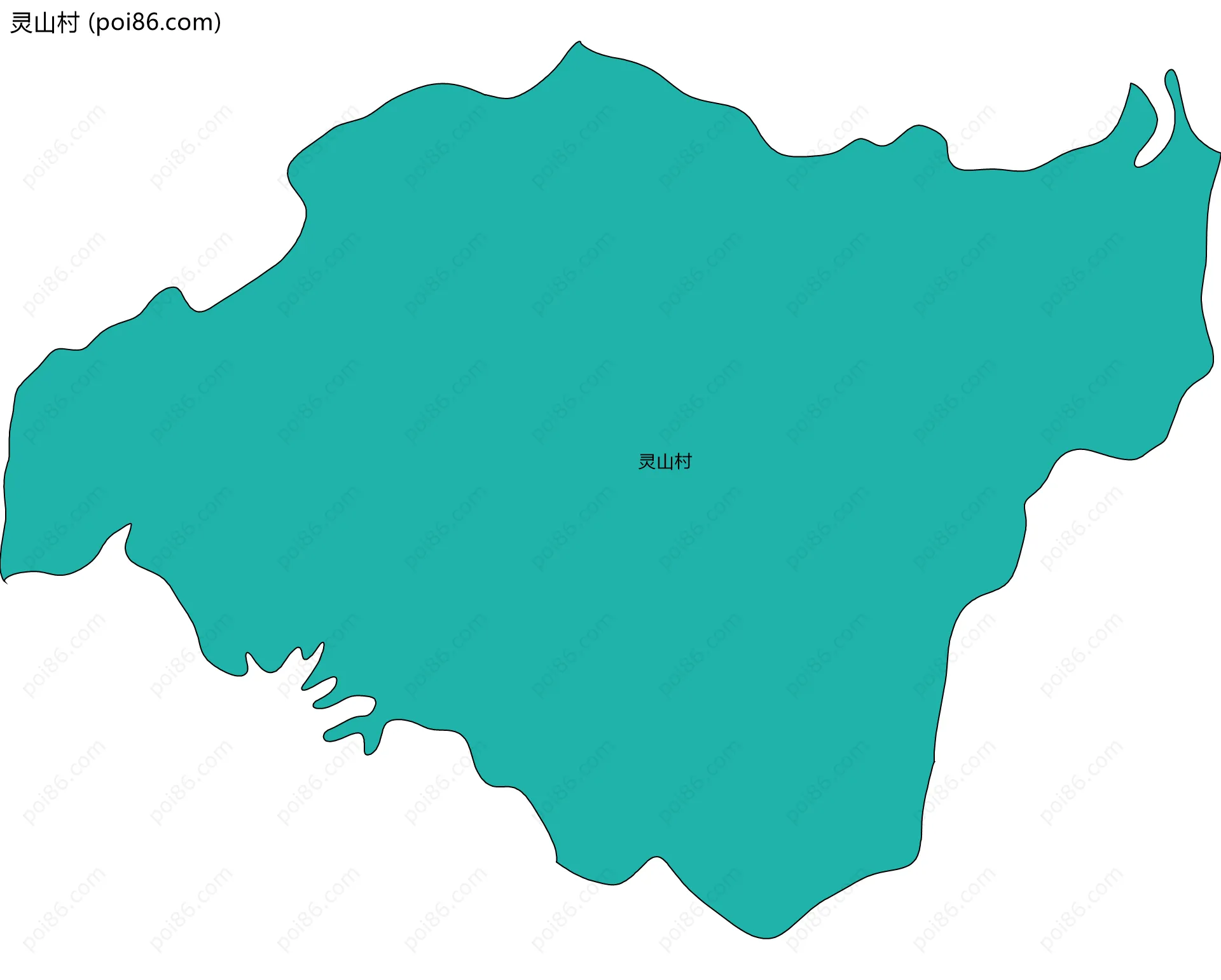 灵山村边界地图