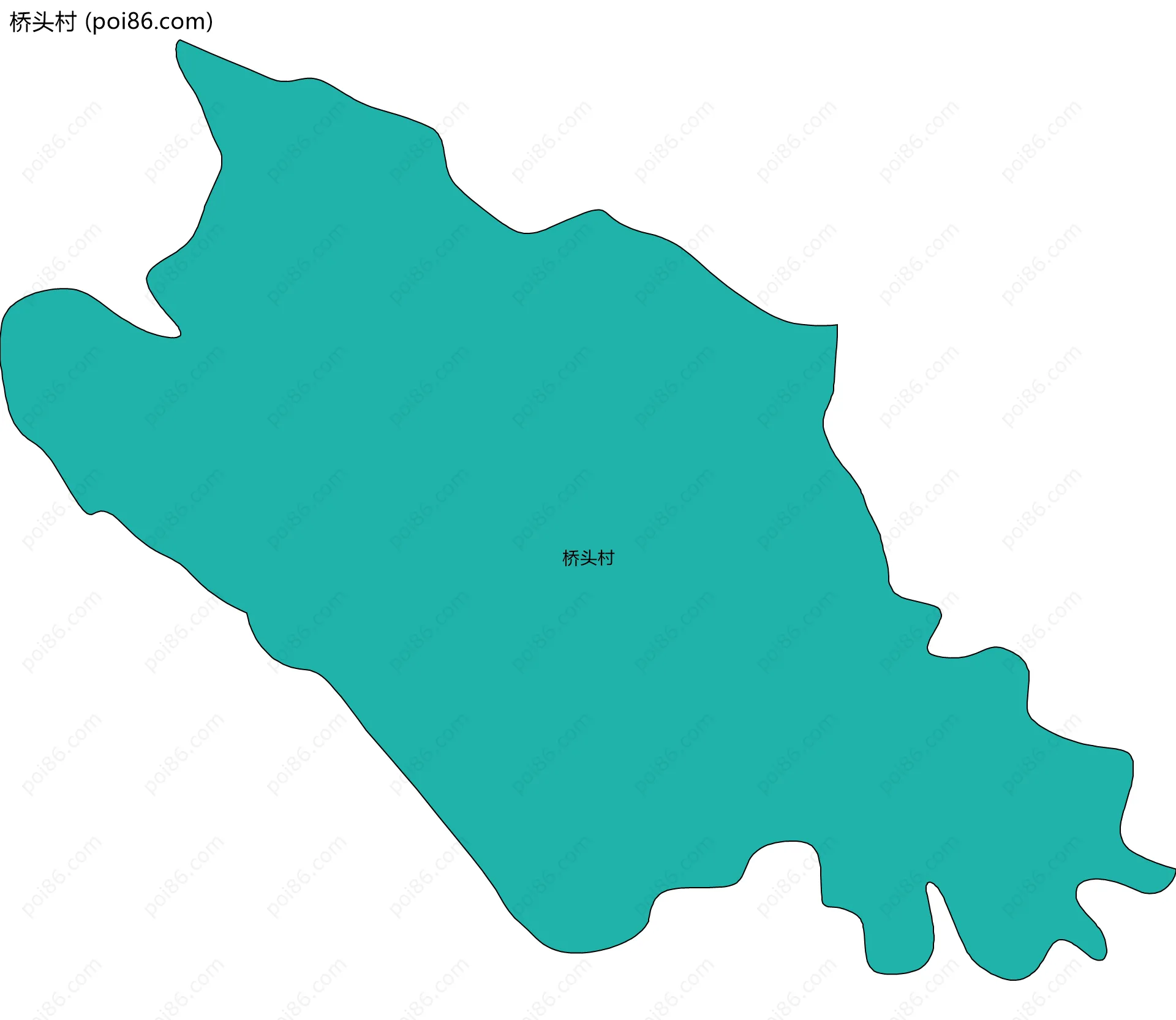 桥头村边界地图