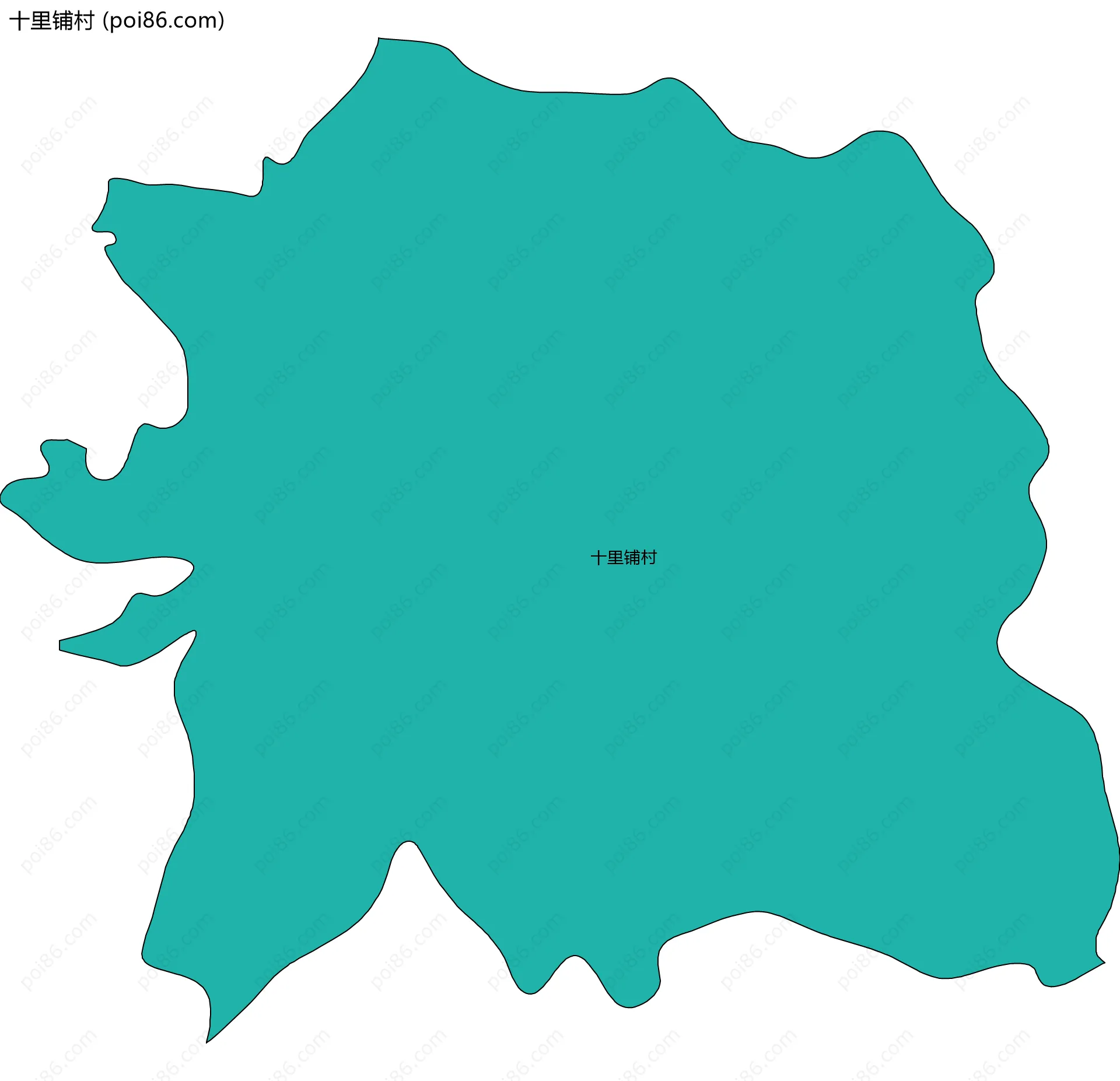 十里铺村边界地图