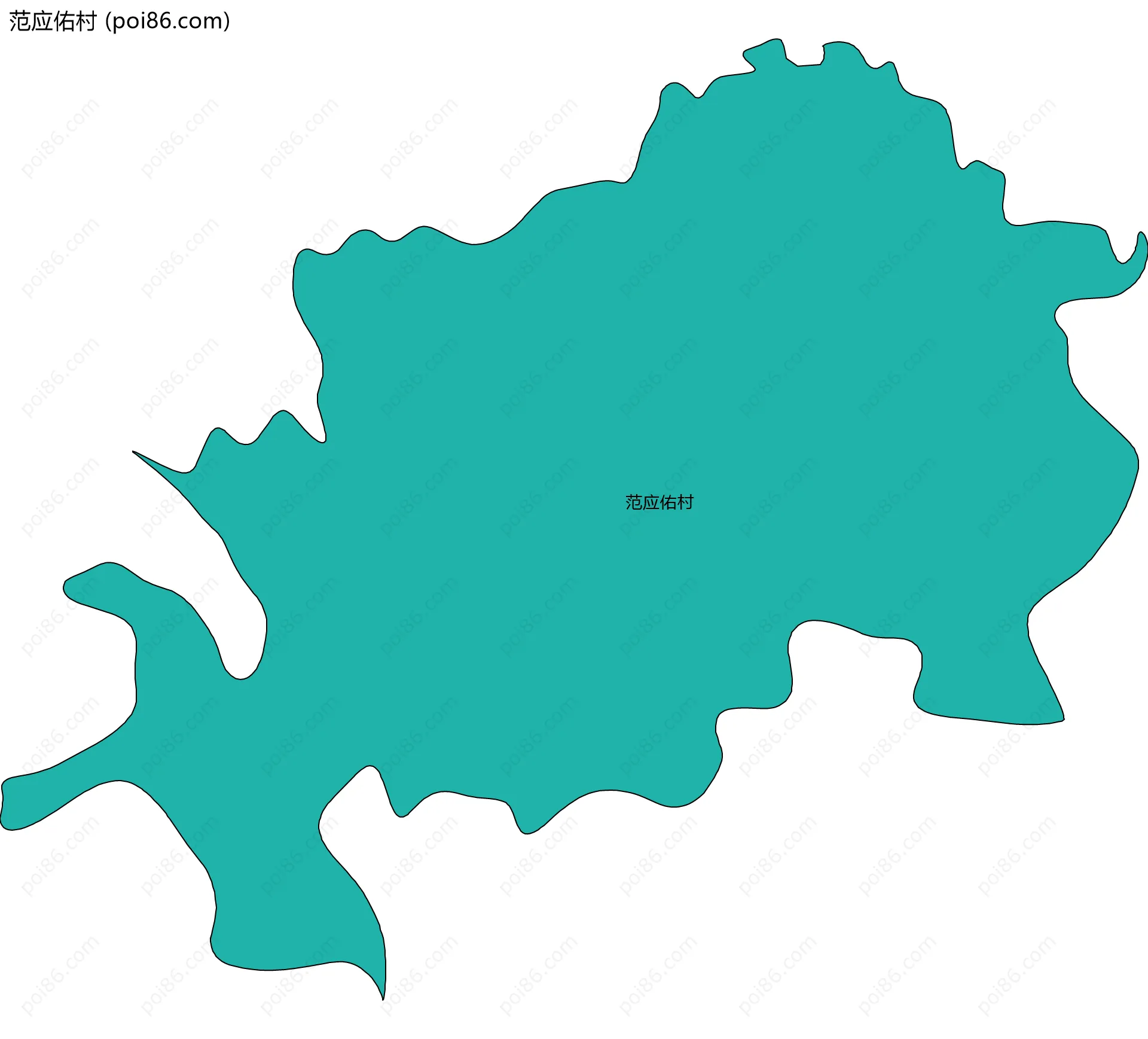 范应佑村边界地图