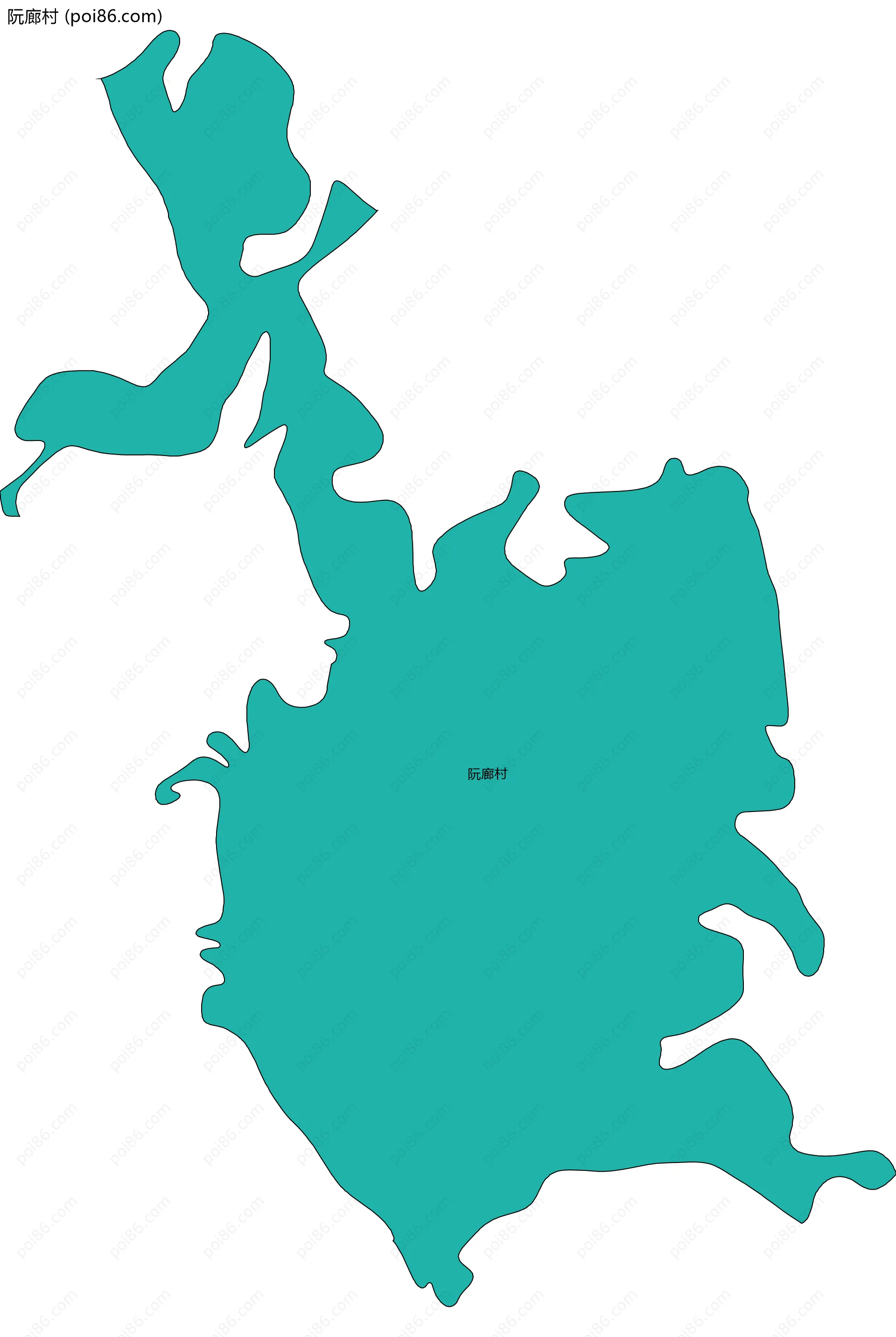 阮廊村边界地图